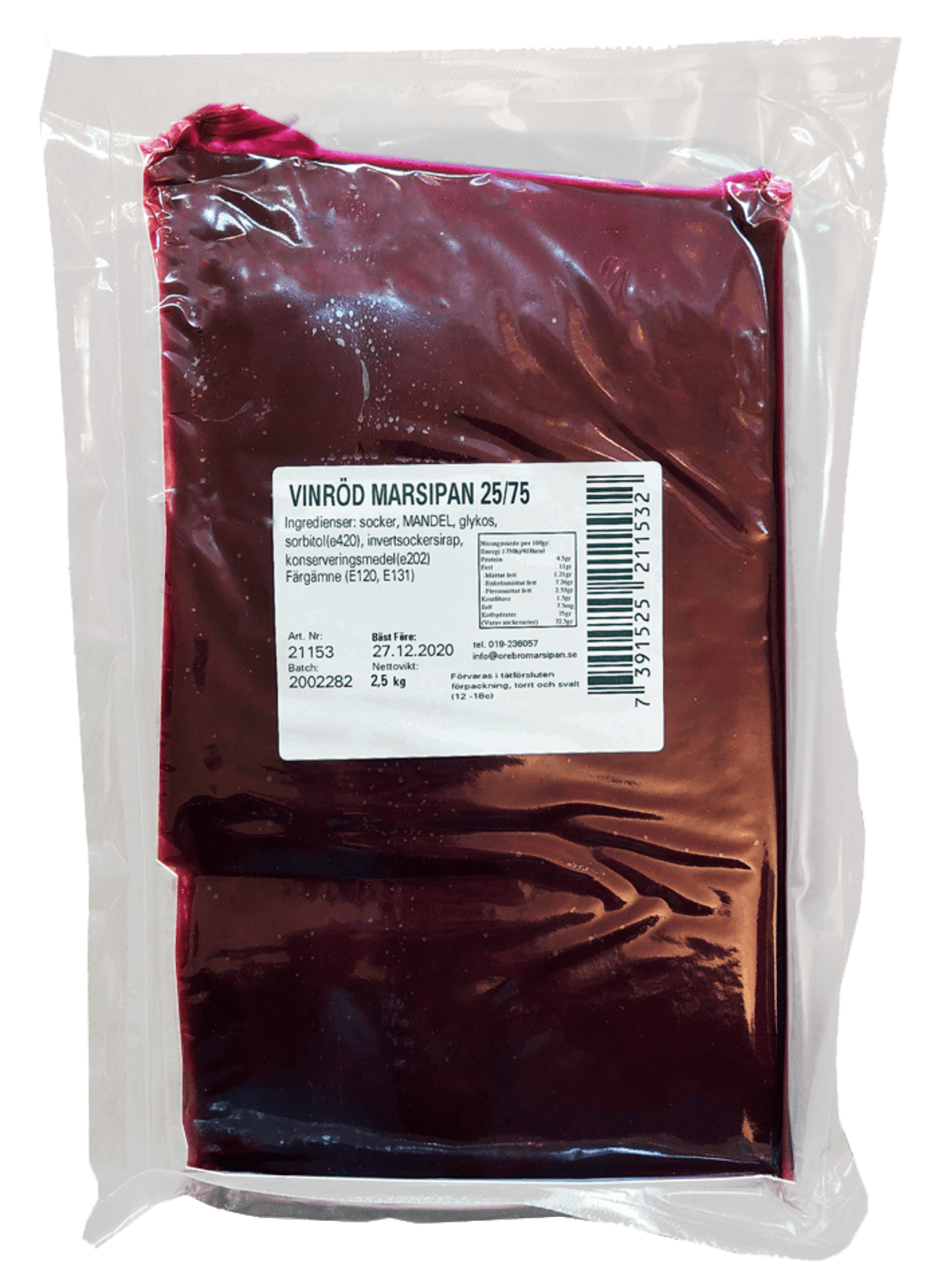 Kavlingmarsipan vinröd 2,5kg