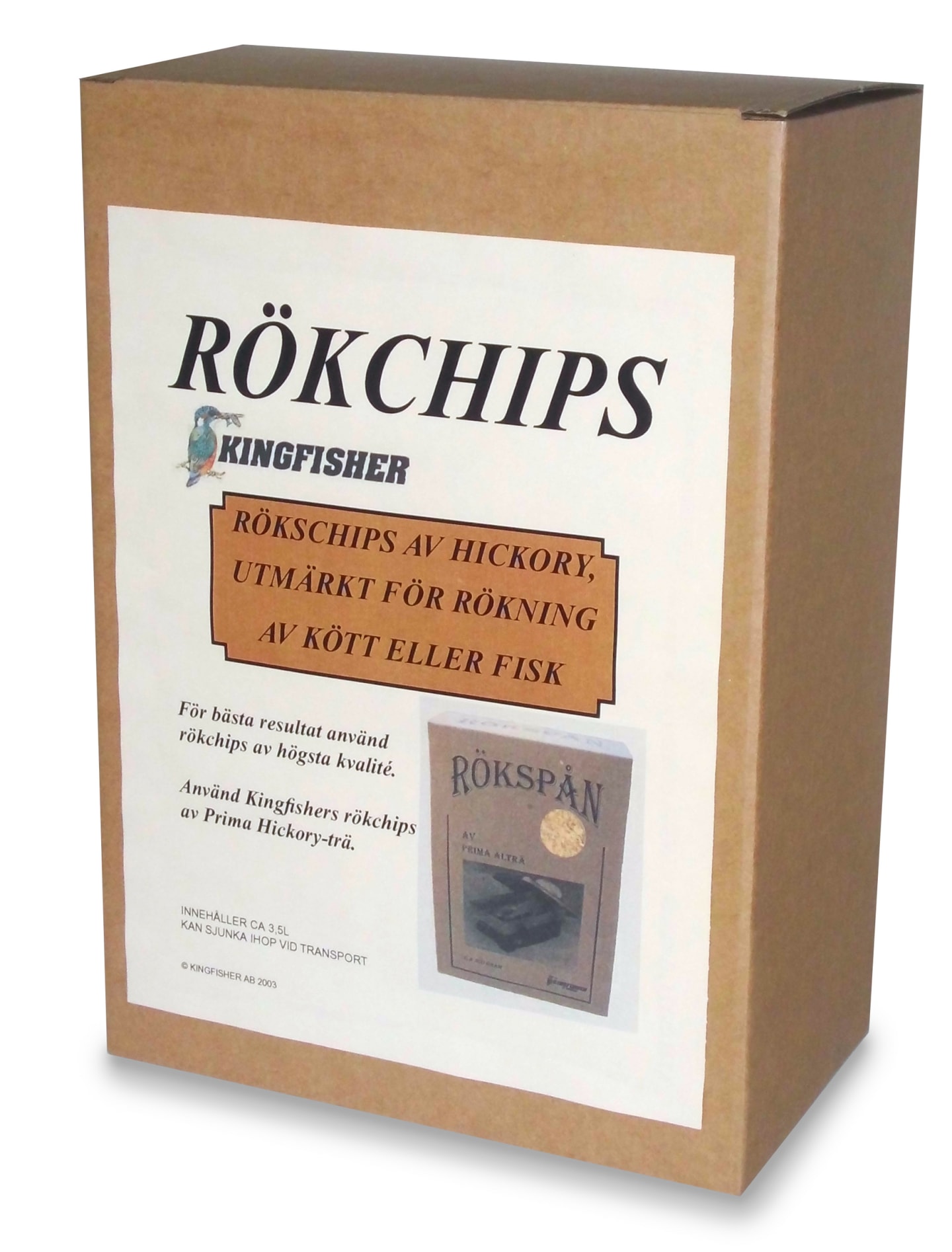 Rökchips virgin hickory 3,5liter
