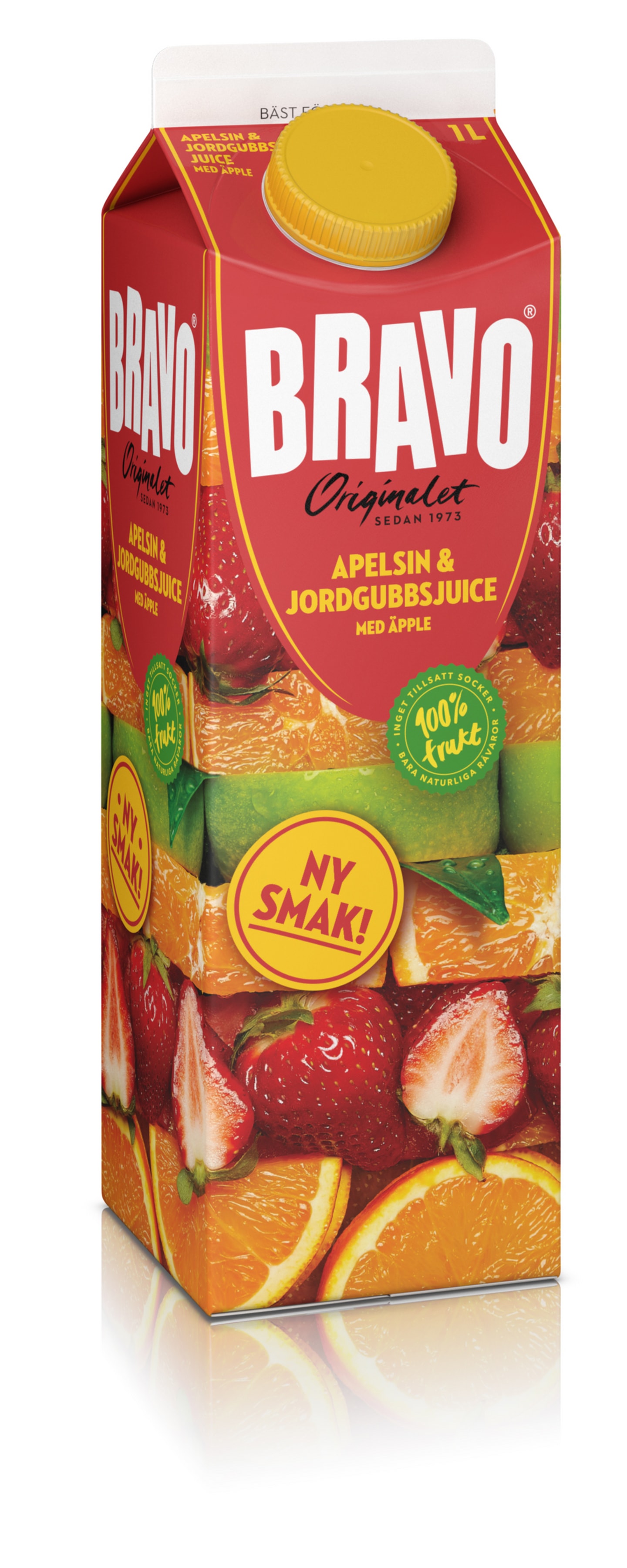 Apelsin jordgubbsjuice med äpple 1L - Bild 1 av 1