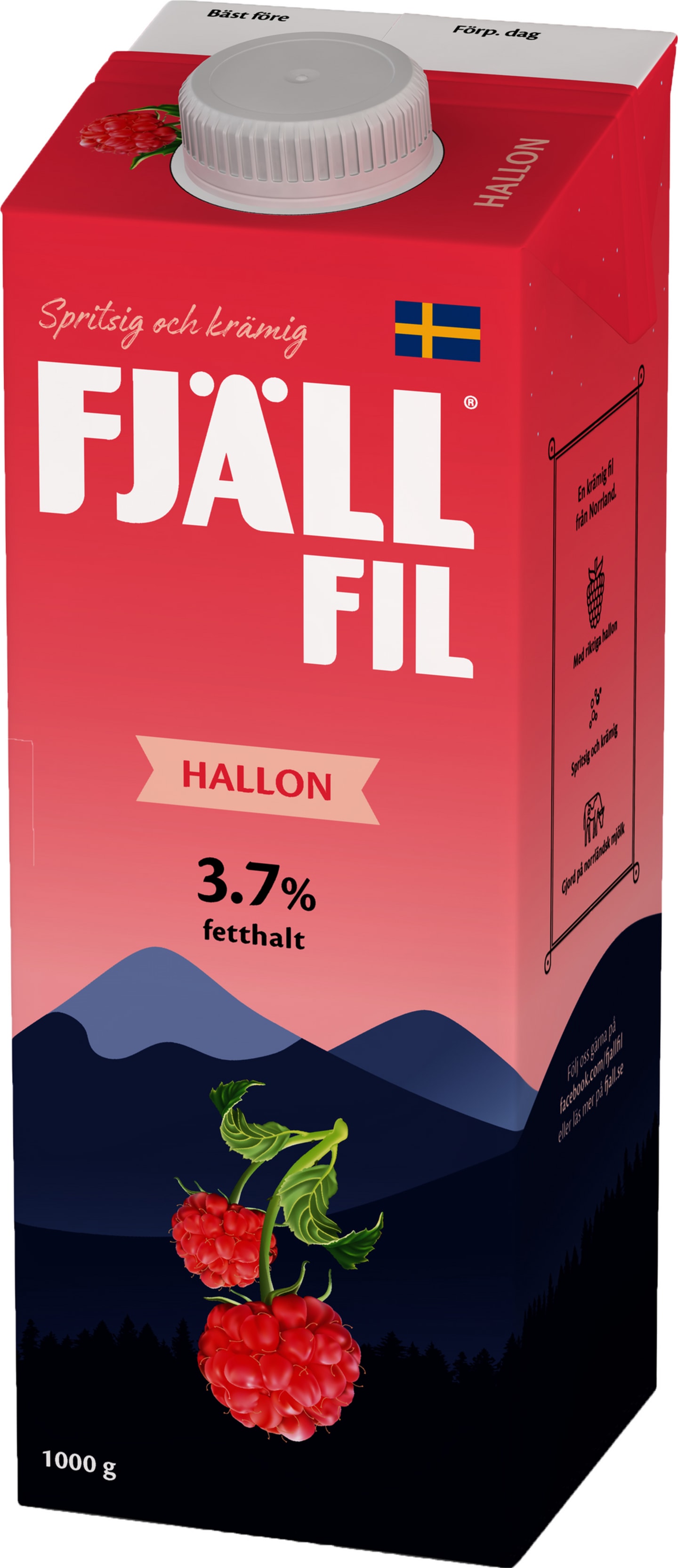 Fjällfil hallon 3,7% 1kg - Bild 1 av 1