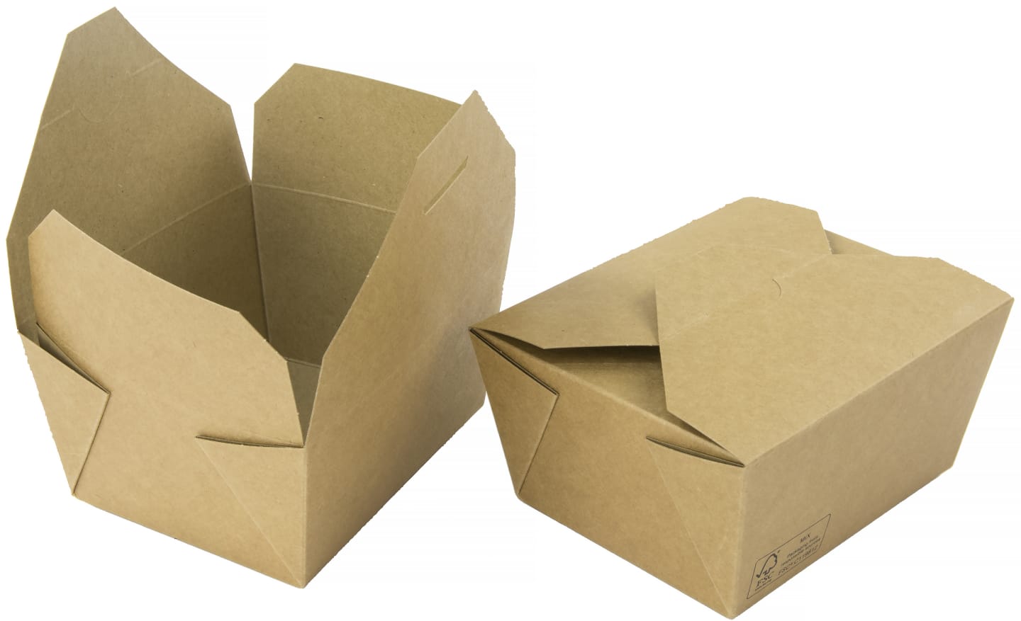 Hämtbox brun 400ml 90x90x52mm 400st
