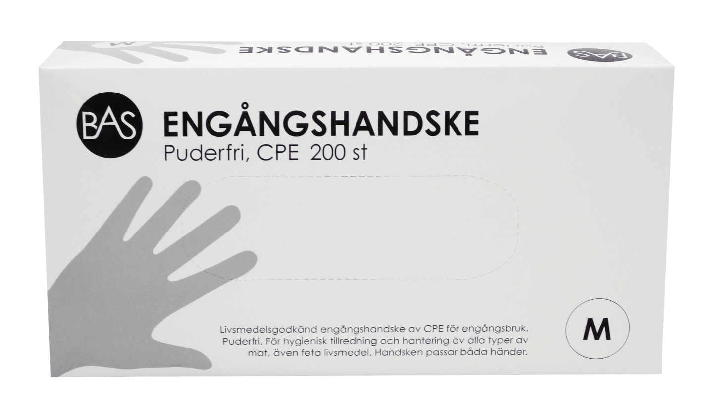 Engångshandske M 200st