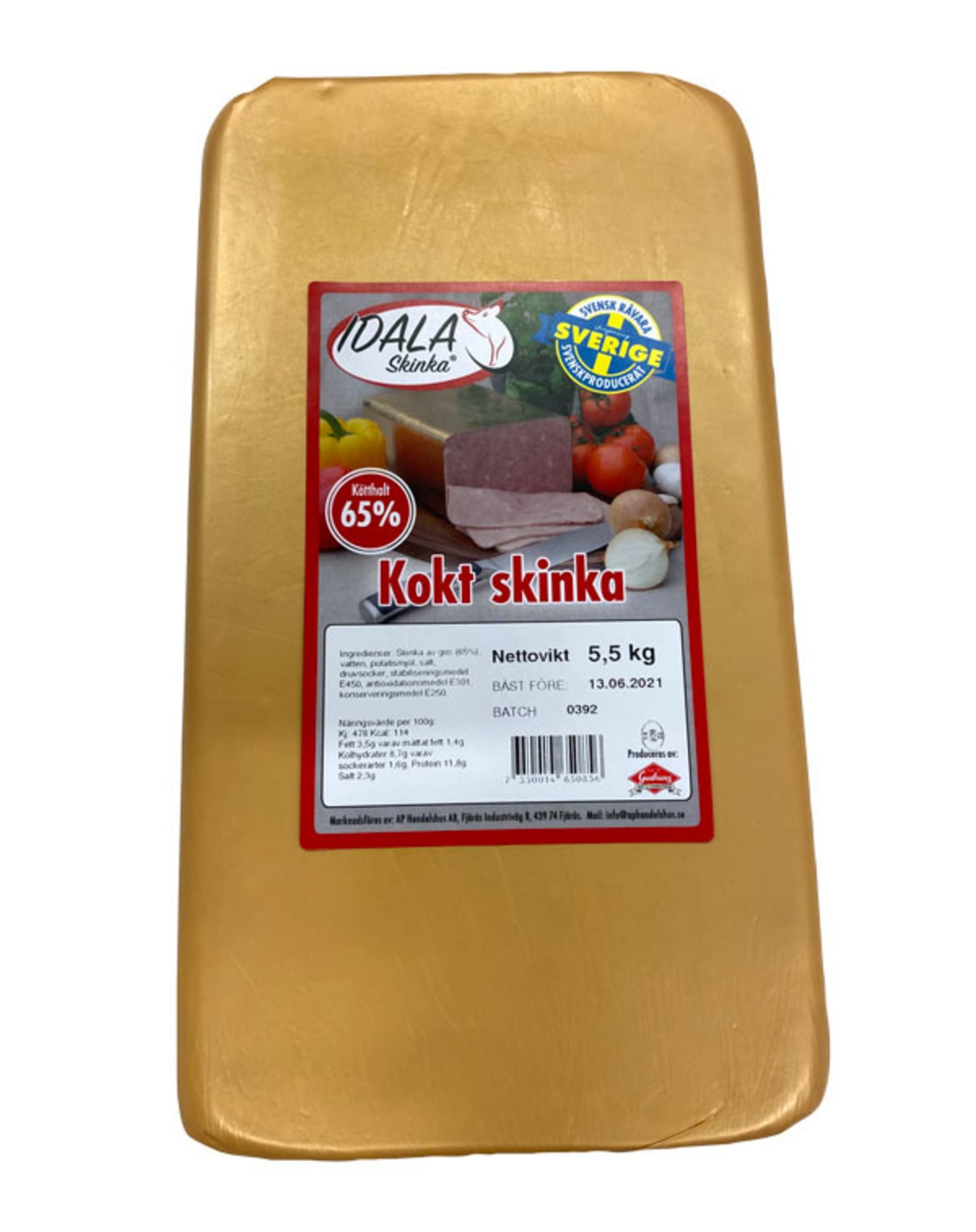Pizzaskinka kokt 65% 5,5kg