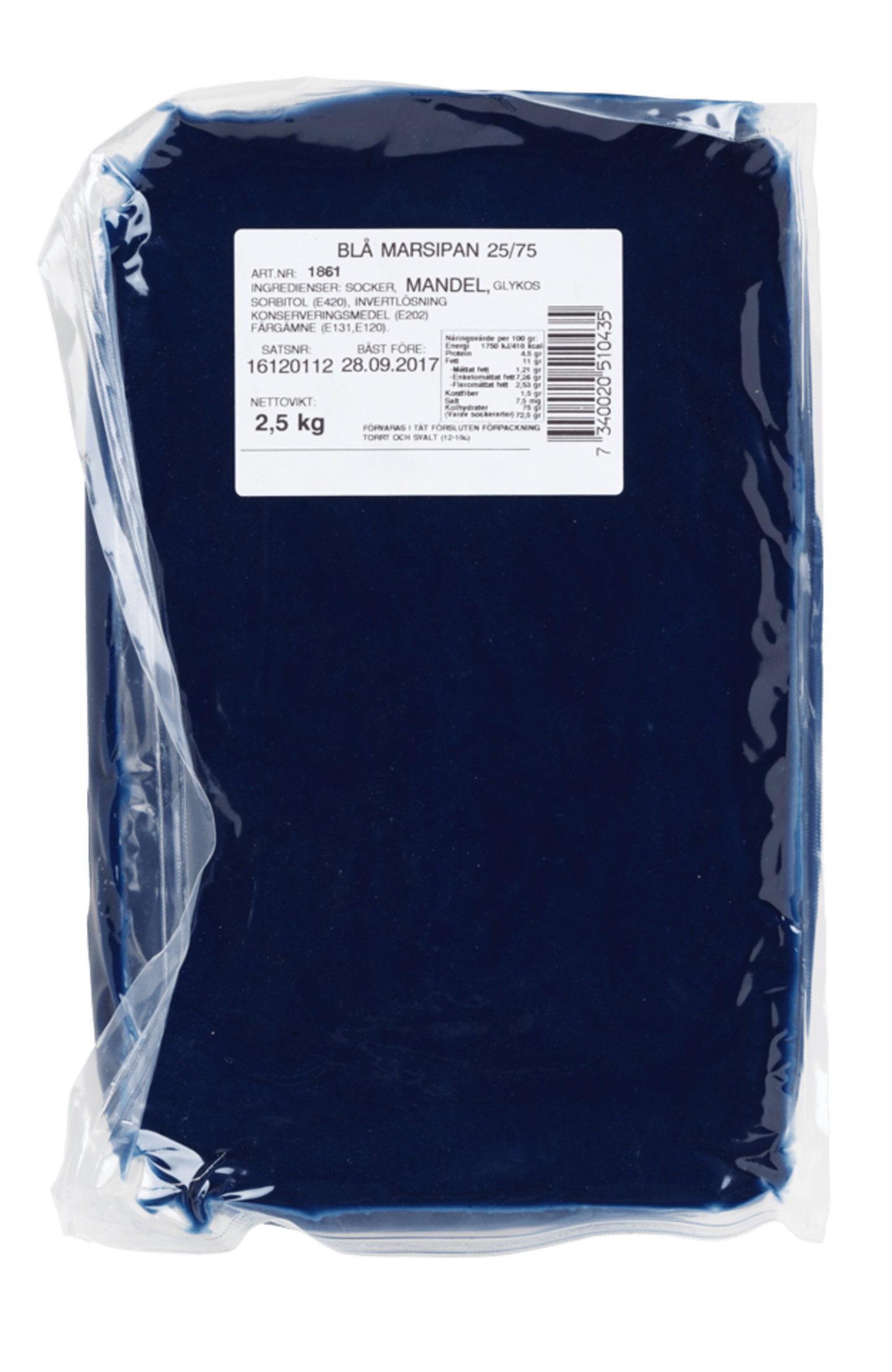 Kavlingmarsipan blå 2,5kg