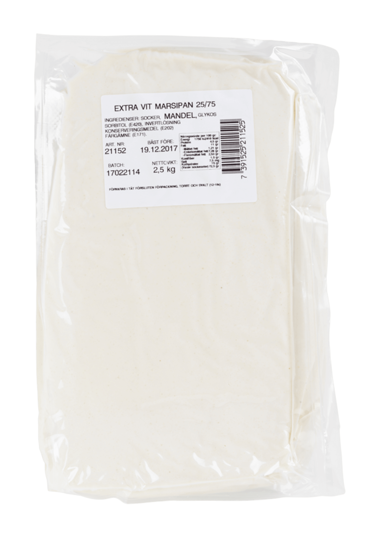 Kavlingmarsipan extra vit 2,5kg