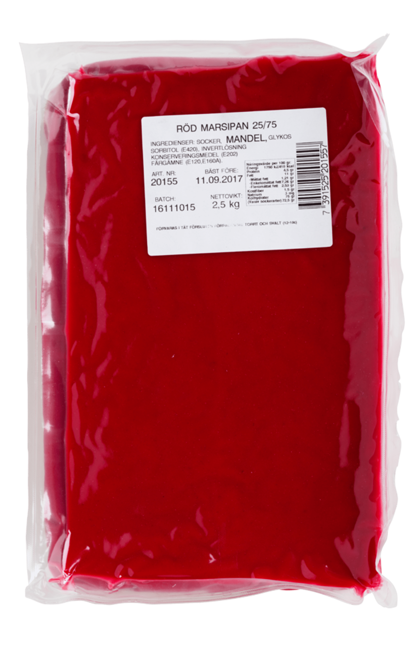 Kavlingsmarsipan röd 2,5kg