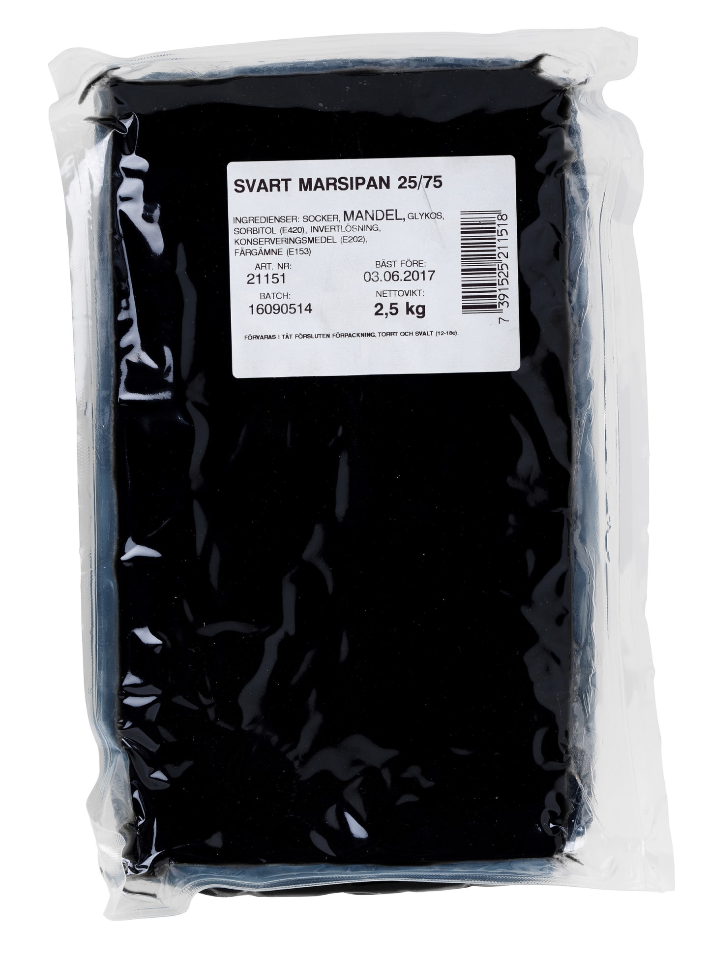 Kavlingsmarsipan svart 2,5kg