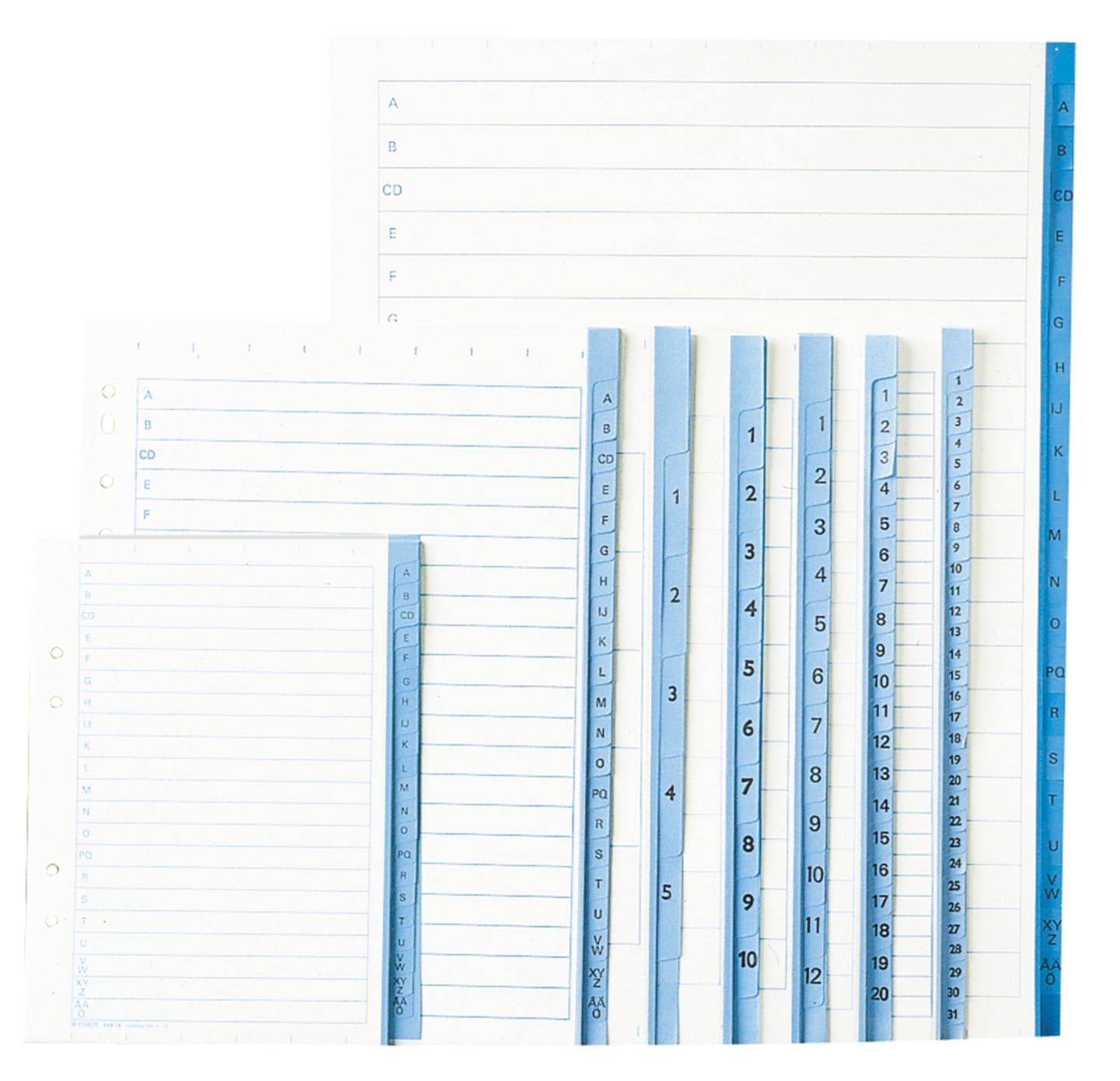Pärmregister papper 1-15 A4