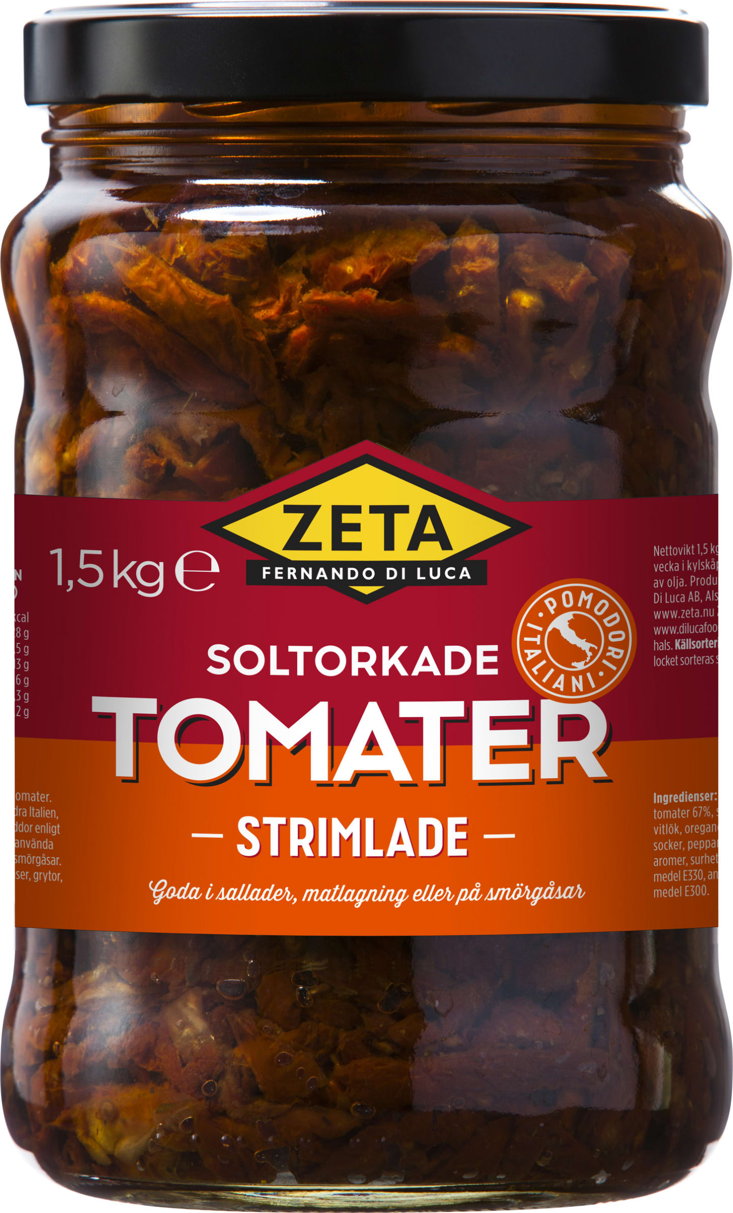Tomater soltorkade olja strimlad 1,5kg
