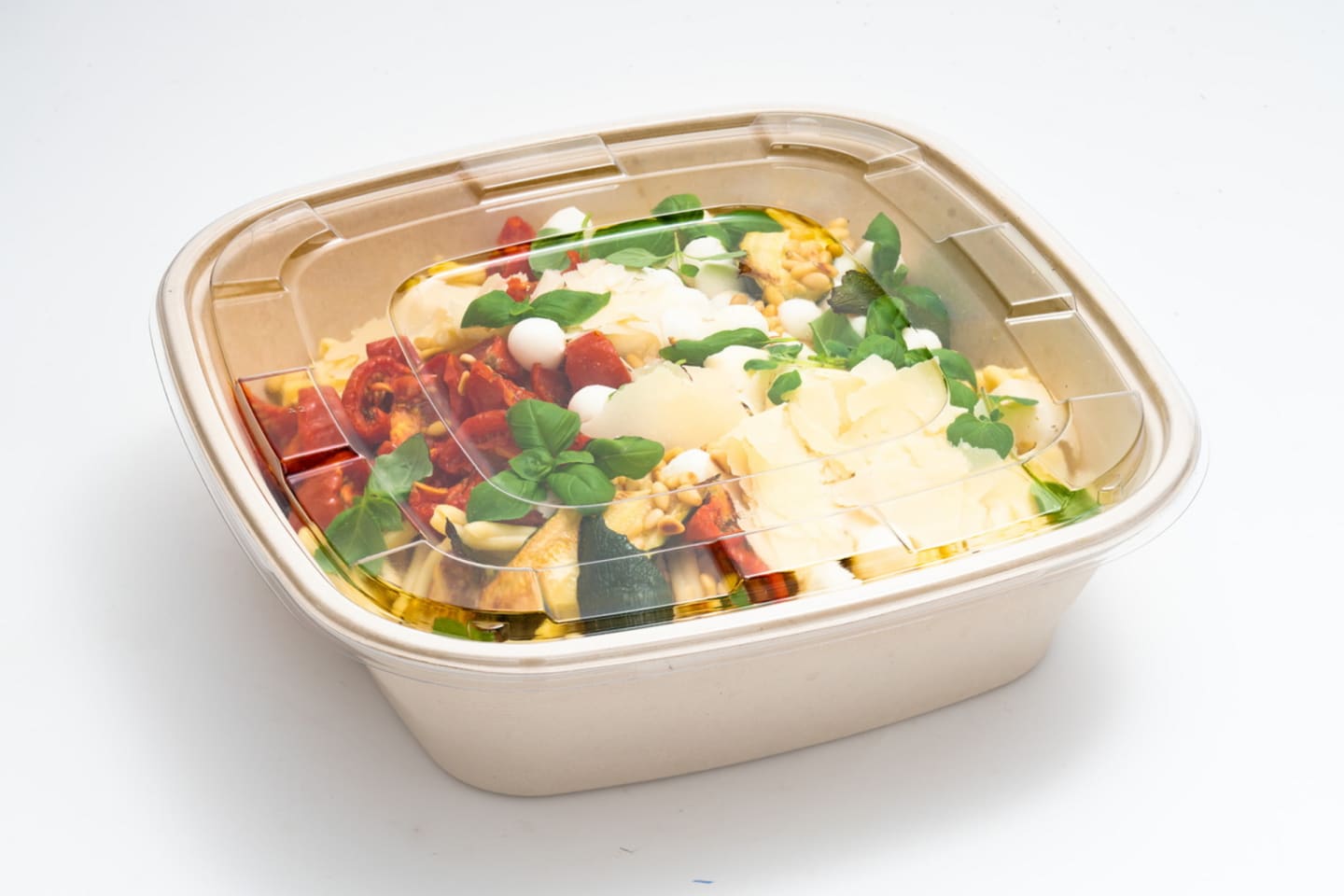 Salladsskål bagasse 36x36x10cm 7L 25st - Bild 1 av 2