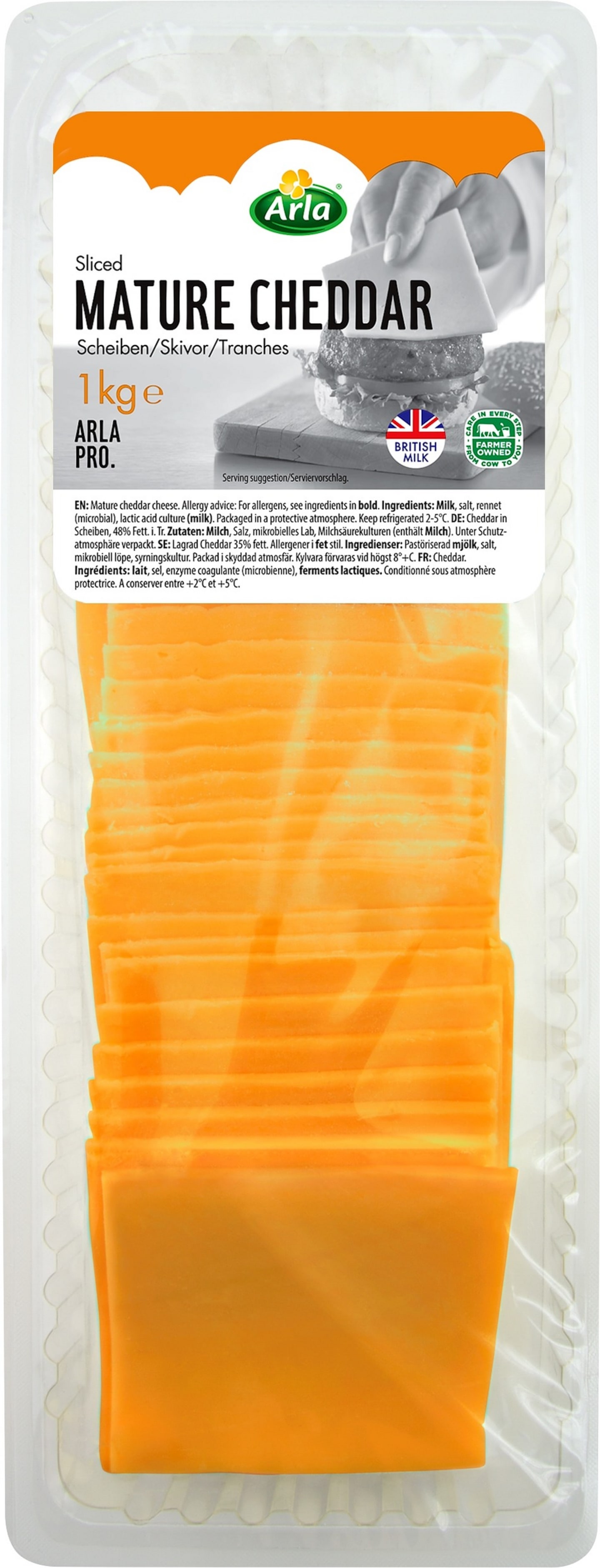 Cheddar lagrad skivad 35% 1kg - Bild 1 av 1