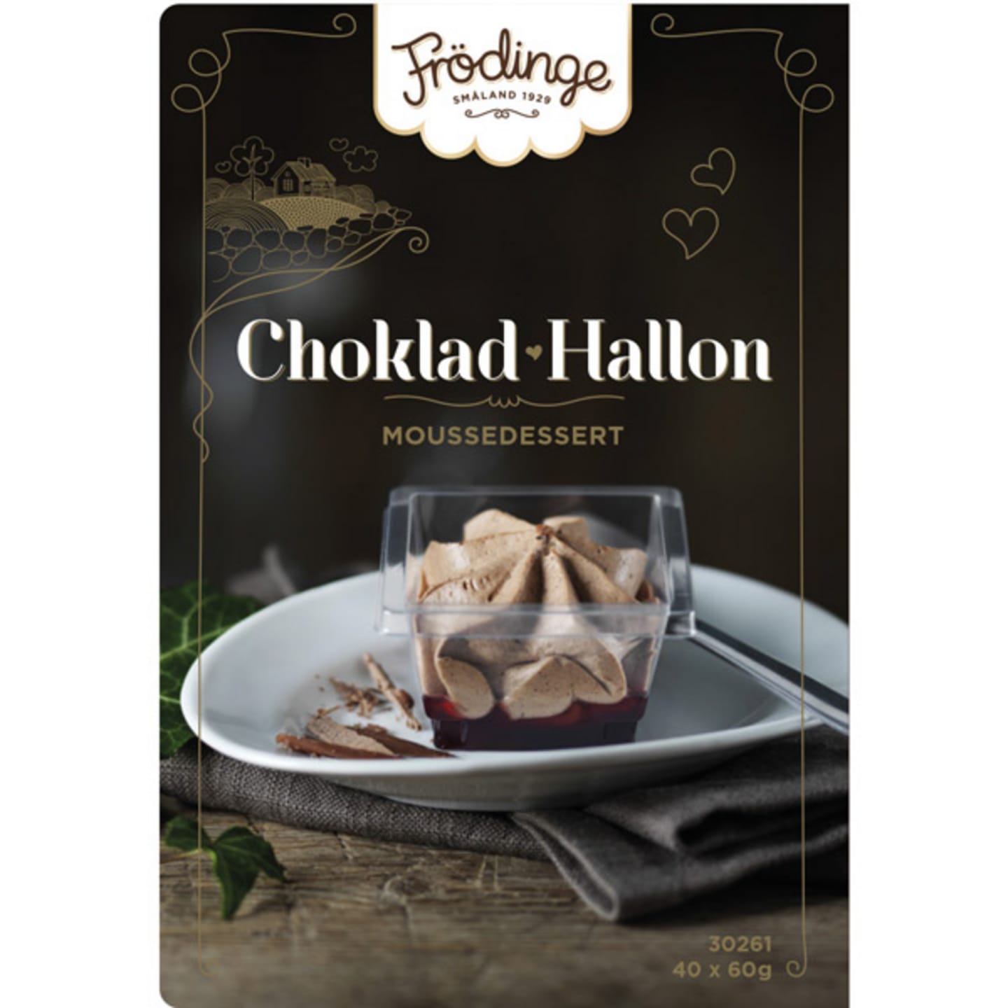 Choklad hallon portion dessert 60g - Bild 1 av 1