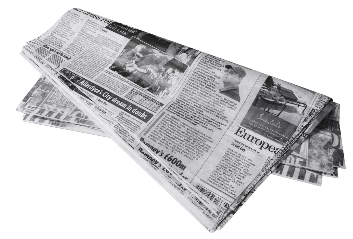 Wrappapper tidningspapper 35x40cm 1000st