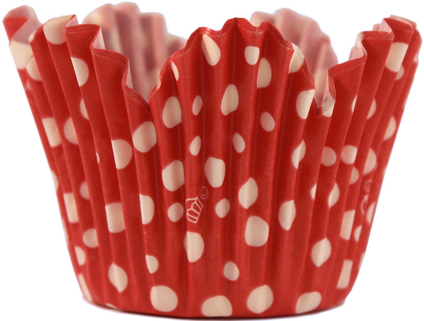 Bakform flower röd/vit prick 50x35 1000