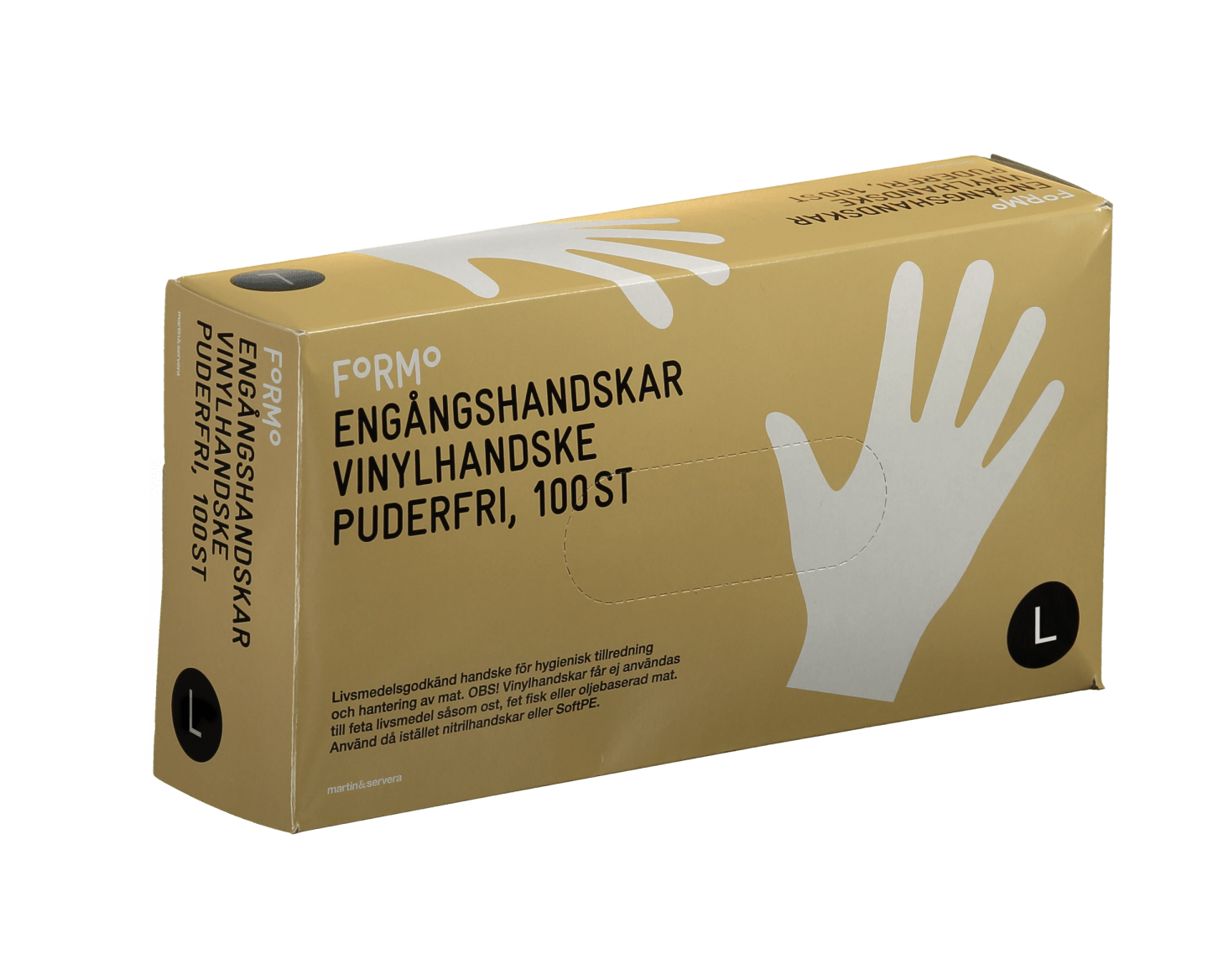 Vinylhandske opudrad engångs L 100st - Bild 1 av 2