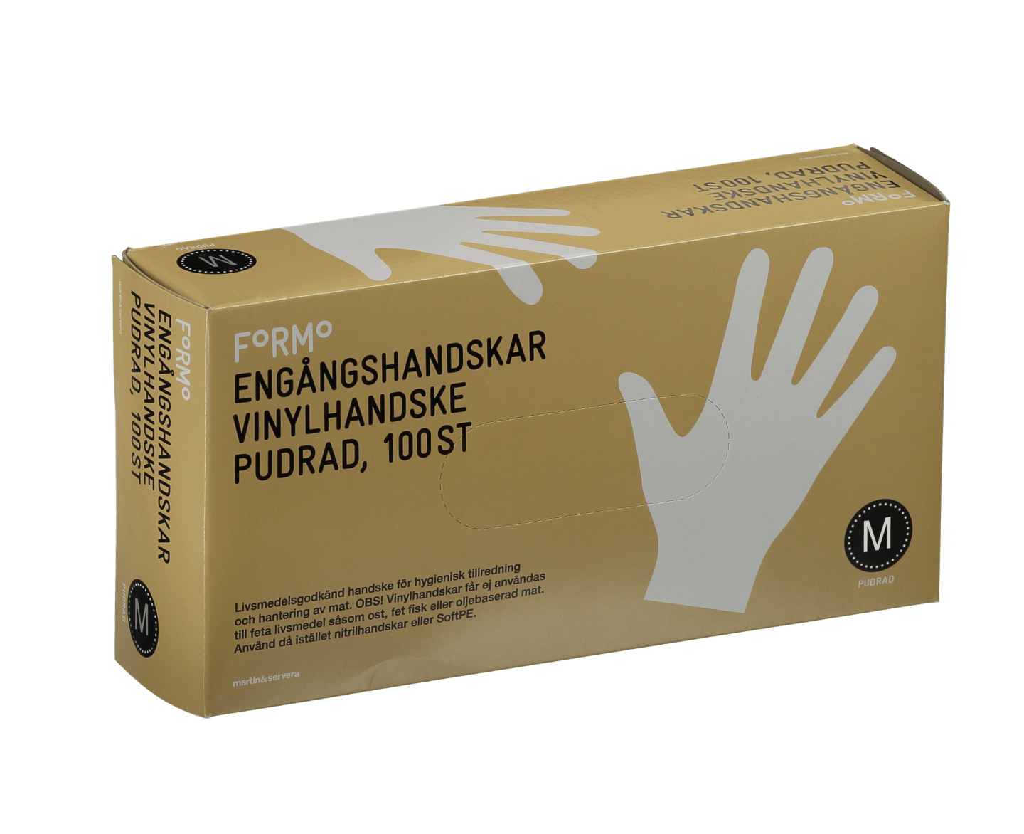 Vinylhandske pudrad engångs M 100st - Bild 1 av 2