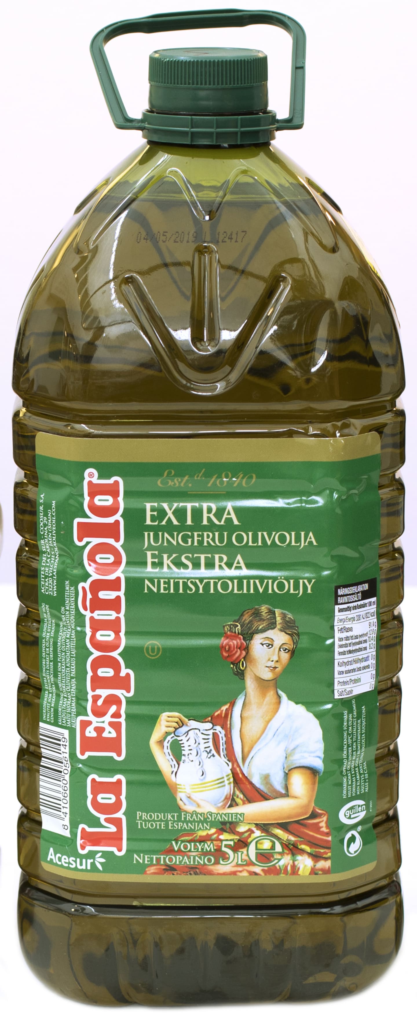 Olivolja Extra Virgin pet 5L