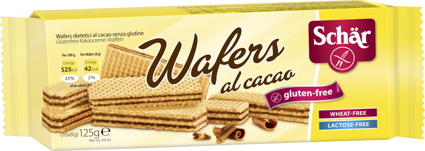 Wafers kakao glutenfri laktosfri 125g