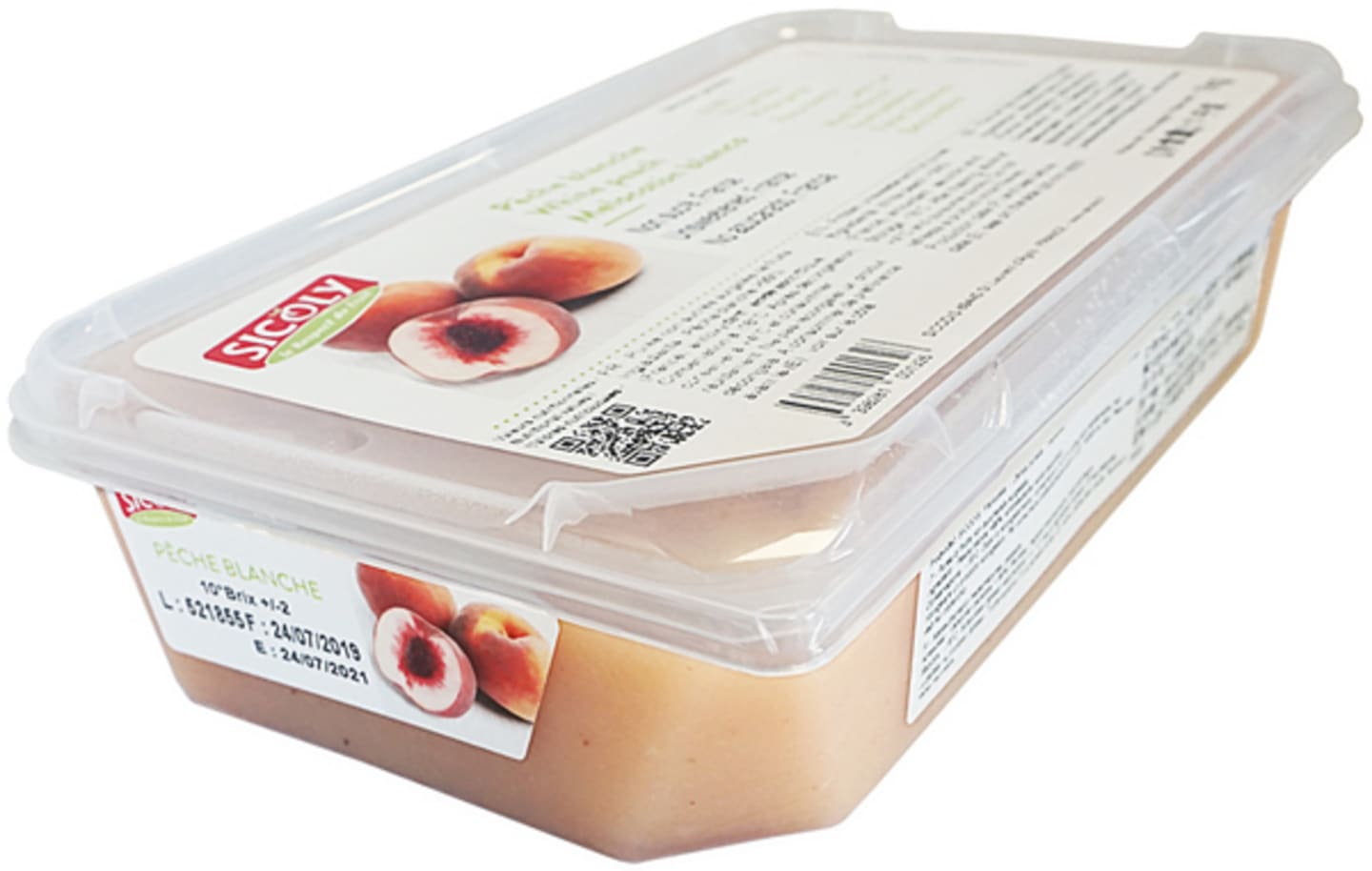 Puré vit persika osötad 1kg