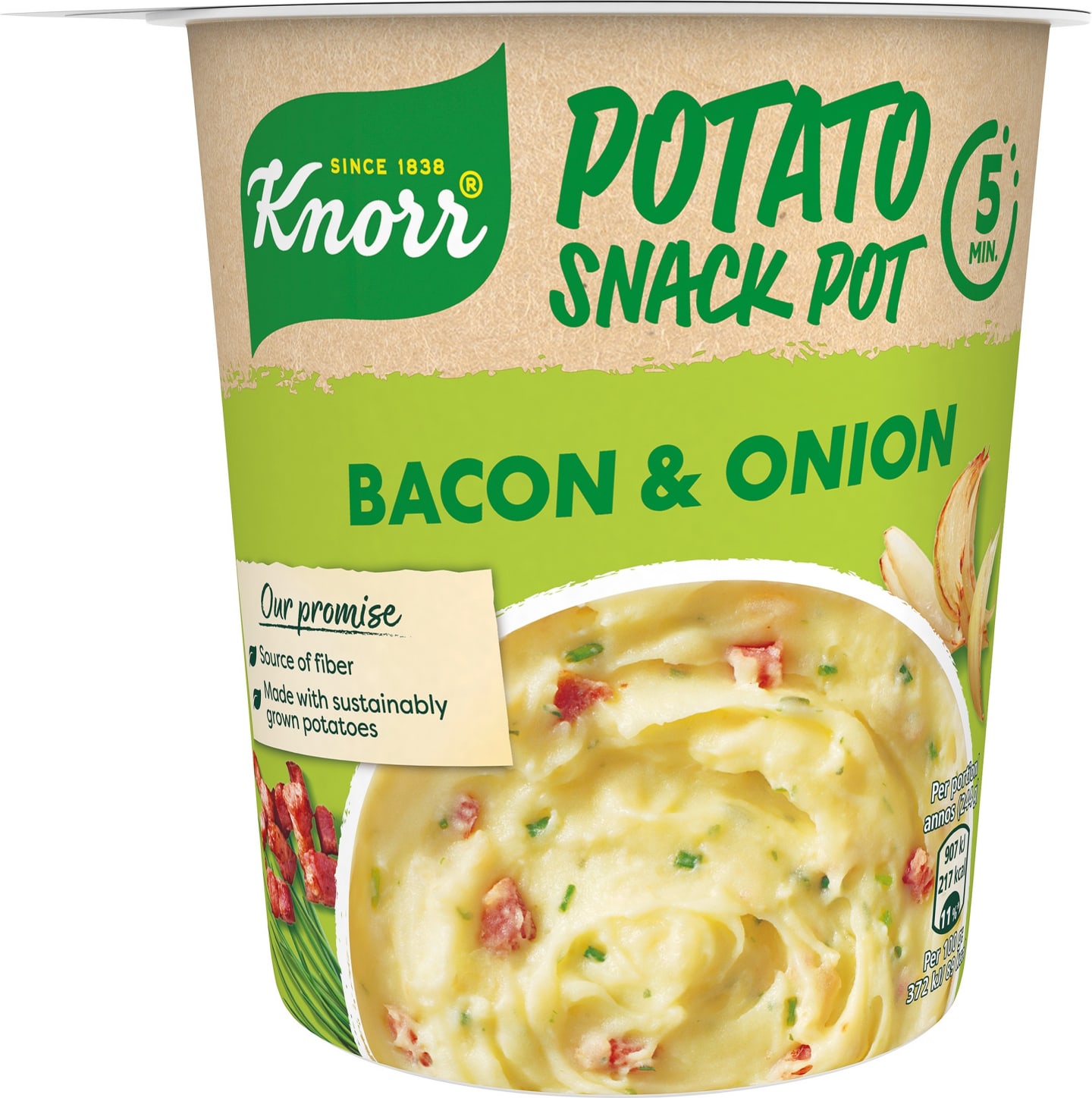 Snack pot Bacon onion 51g
