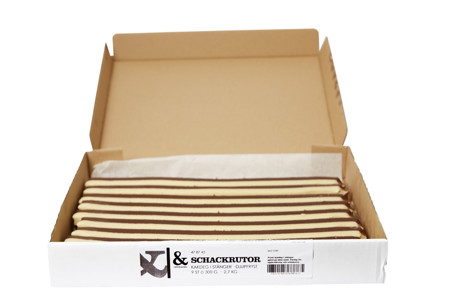 Schackruta kakdeg i stänger 300g - Bild 1 av 2