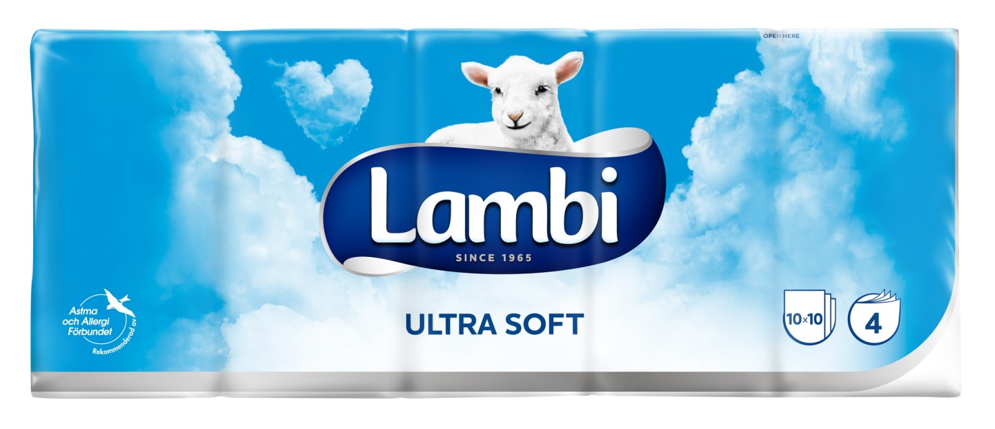 Pappersnäsduk Lambi 4-skikt 10x10st - Bild 1 av 1