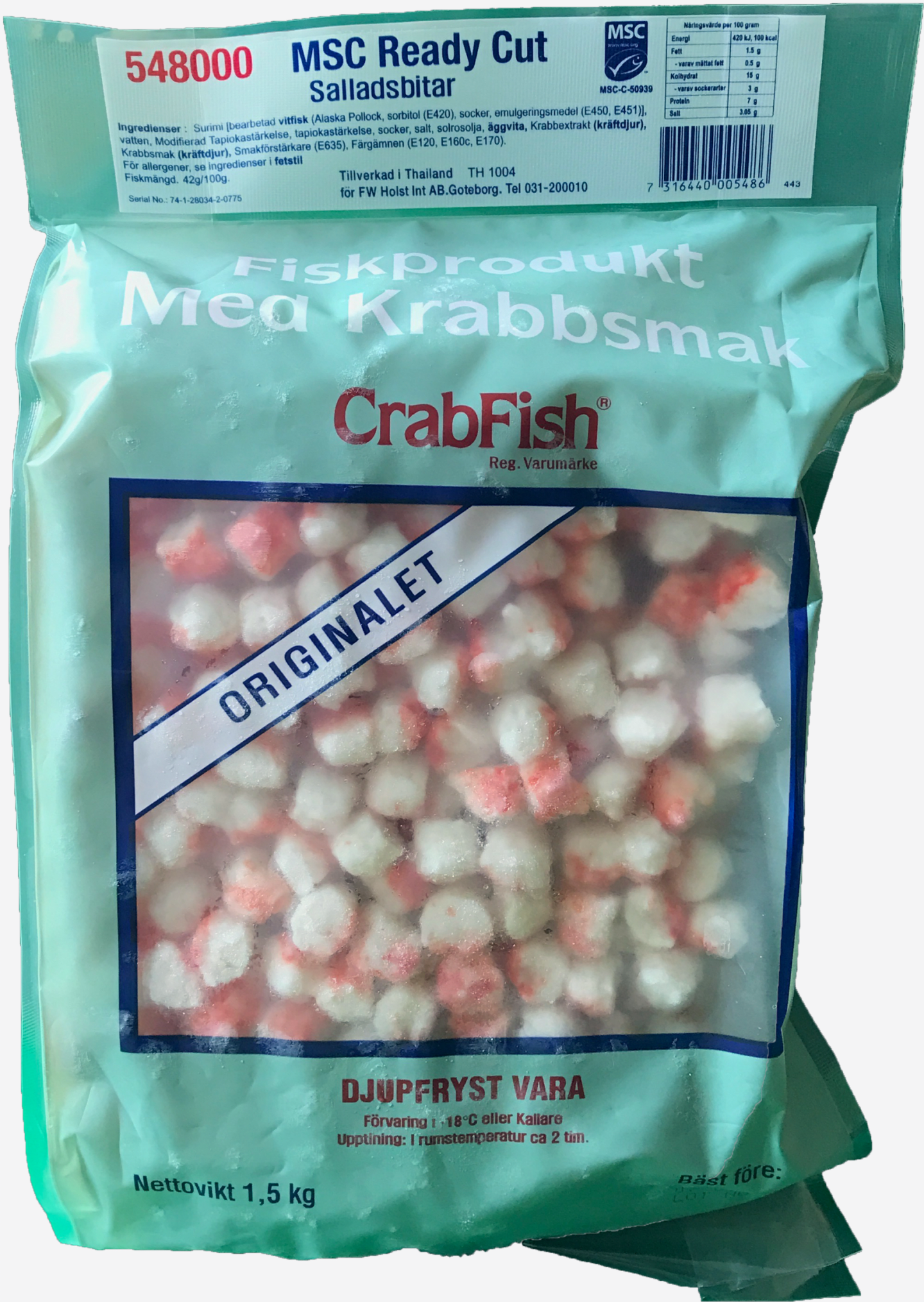 Crabfish Ready Cut salladsbit MSC 1,5kg