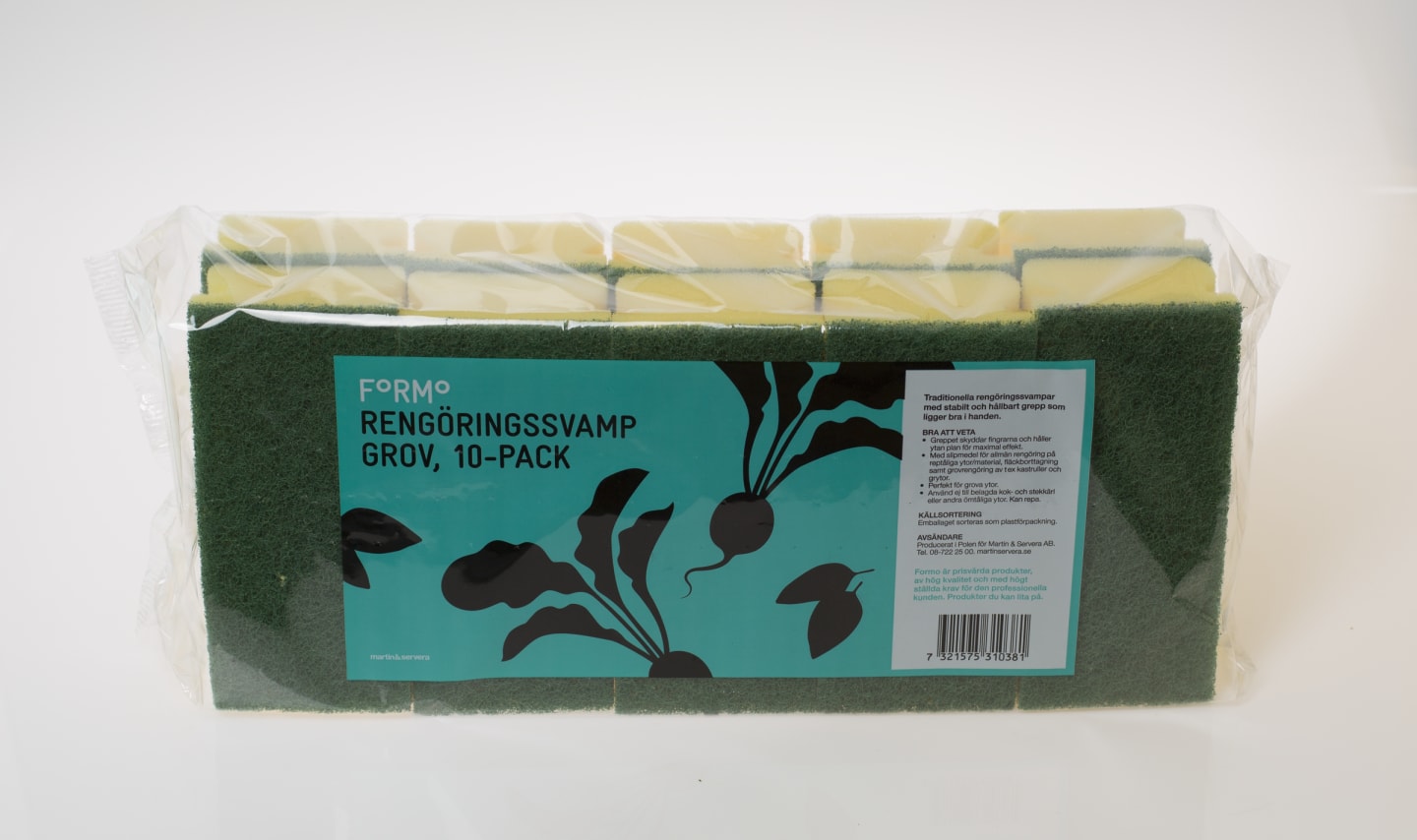 Disksvamp grov stor gul/grön med grepp - Bild 1 av 3