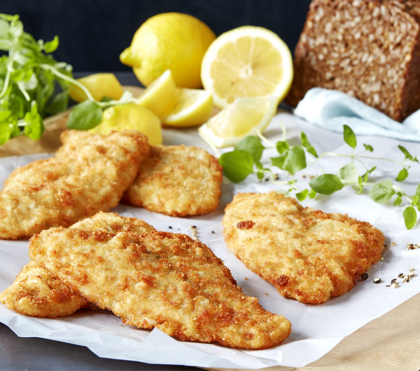 Flundrafilé panerad stekt 70-100g/5kg - Bild 1 av 3