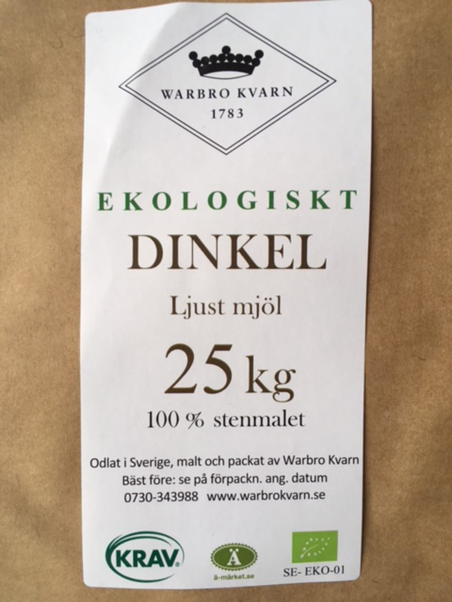Dinkelmjöl ljust 25kg
