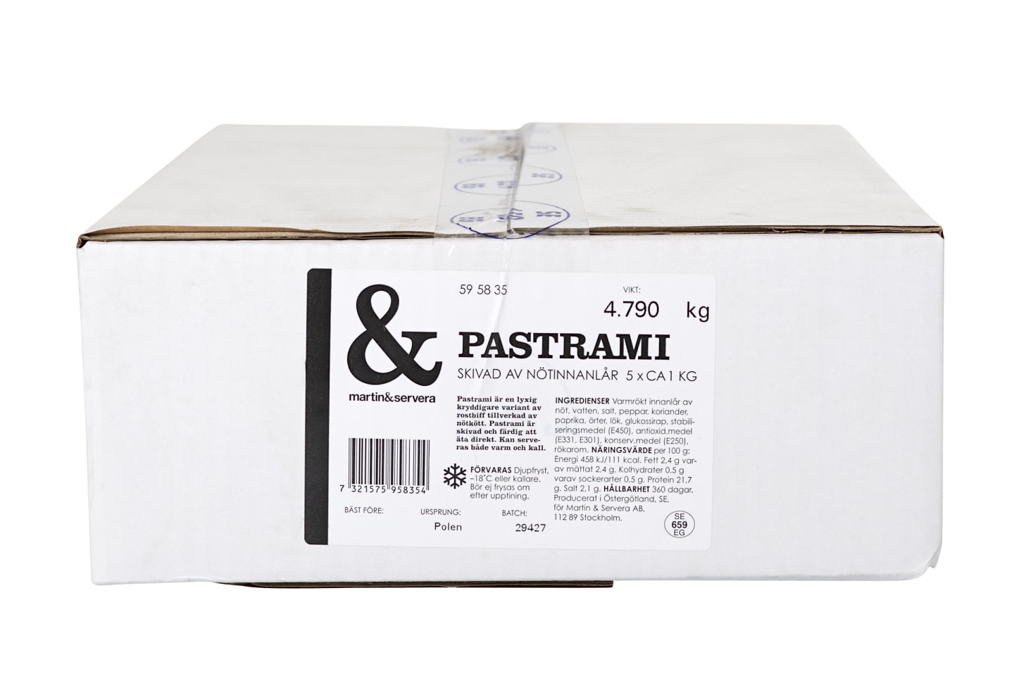 Pastrami nöt skivad 1/5kg - Bild 1 av 2