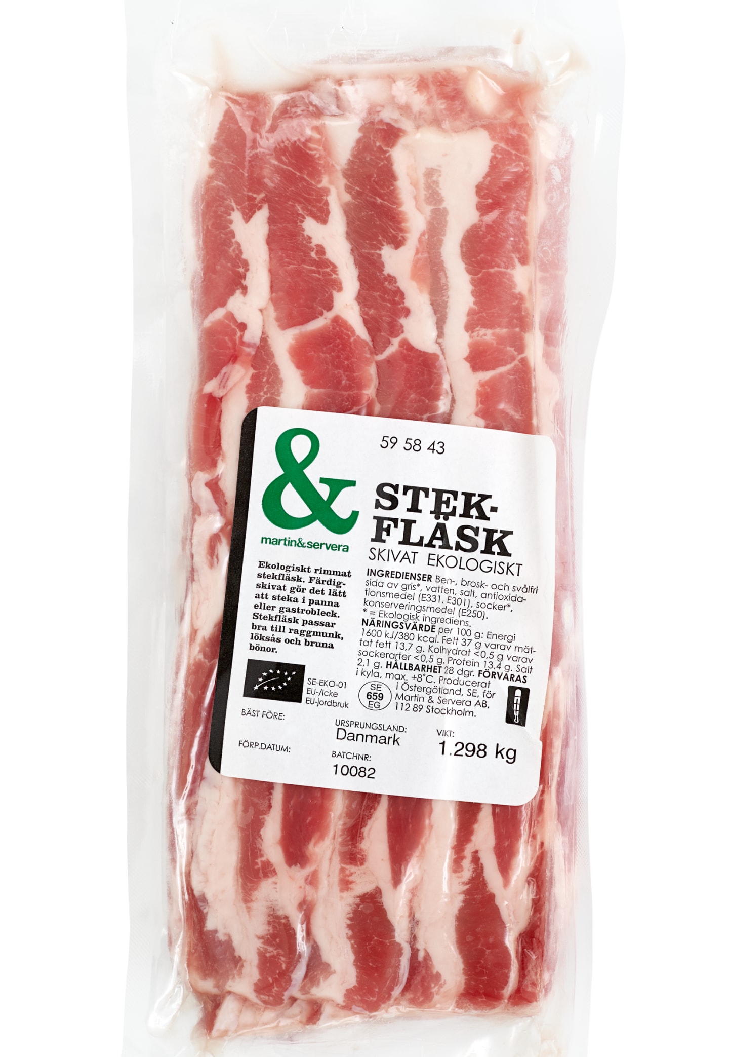 Stekfläsk rimmad skivad 1,5/6kg