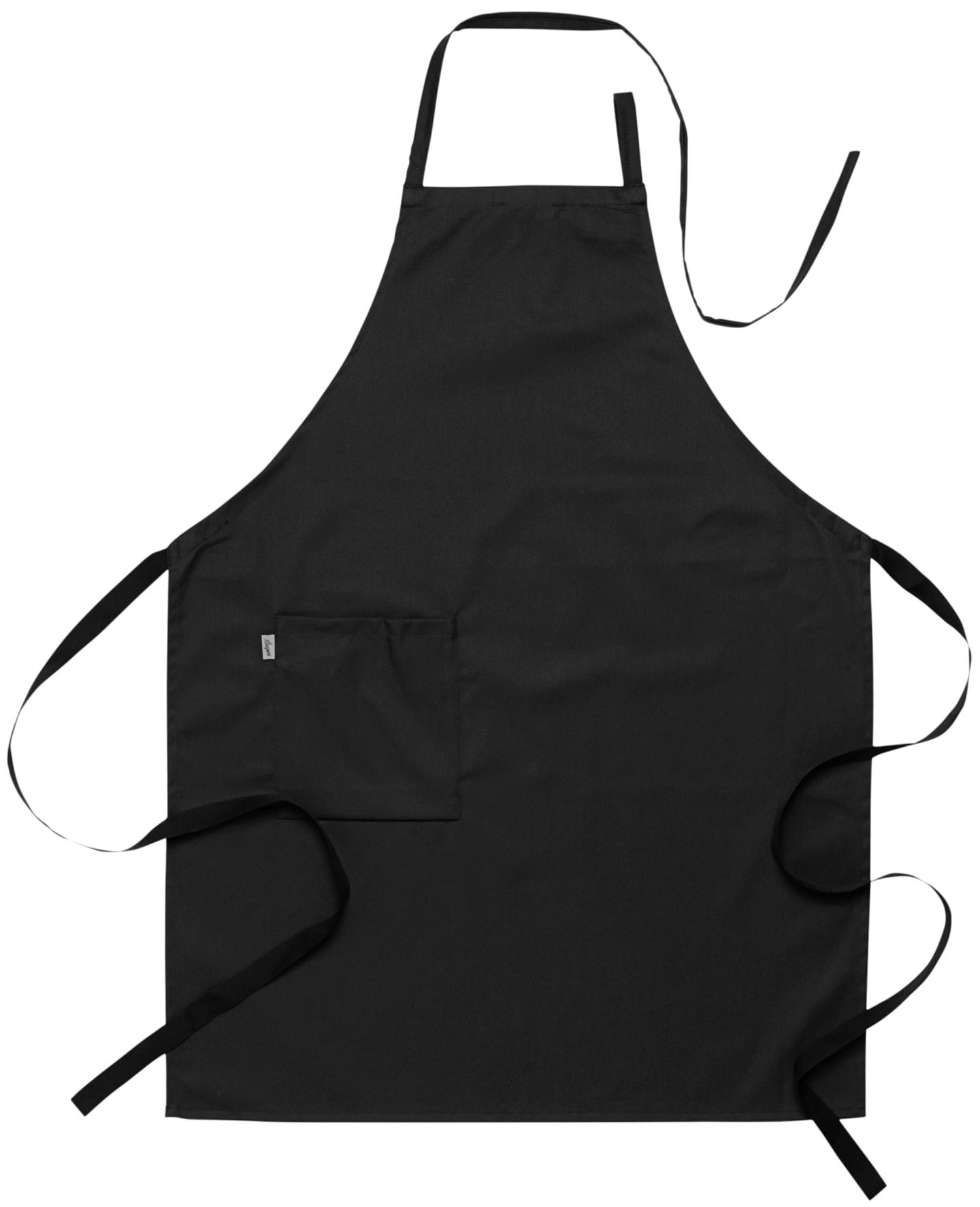 Bröstlappsförkläde svart 75X95cm 5986