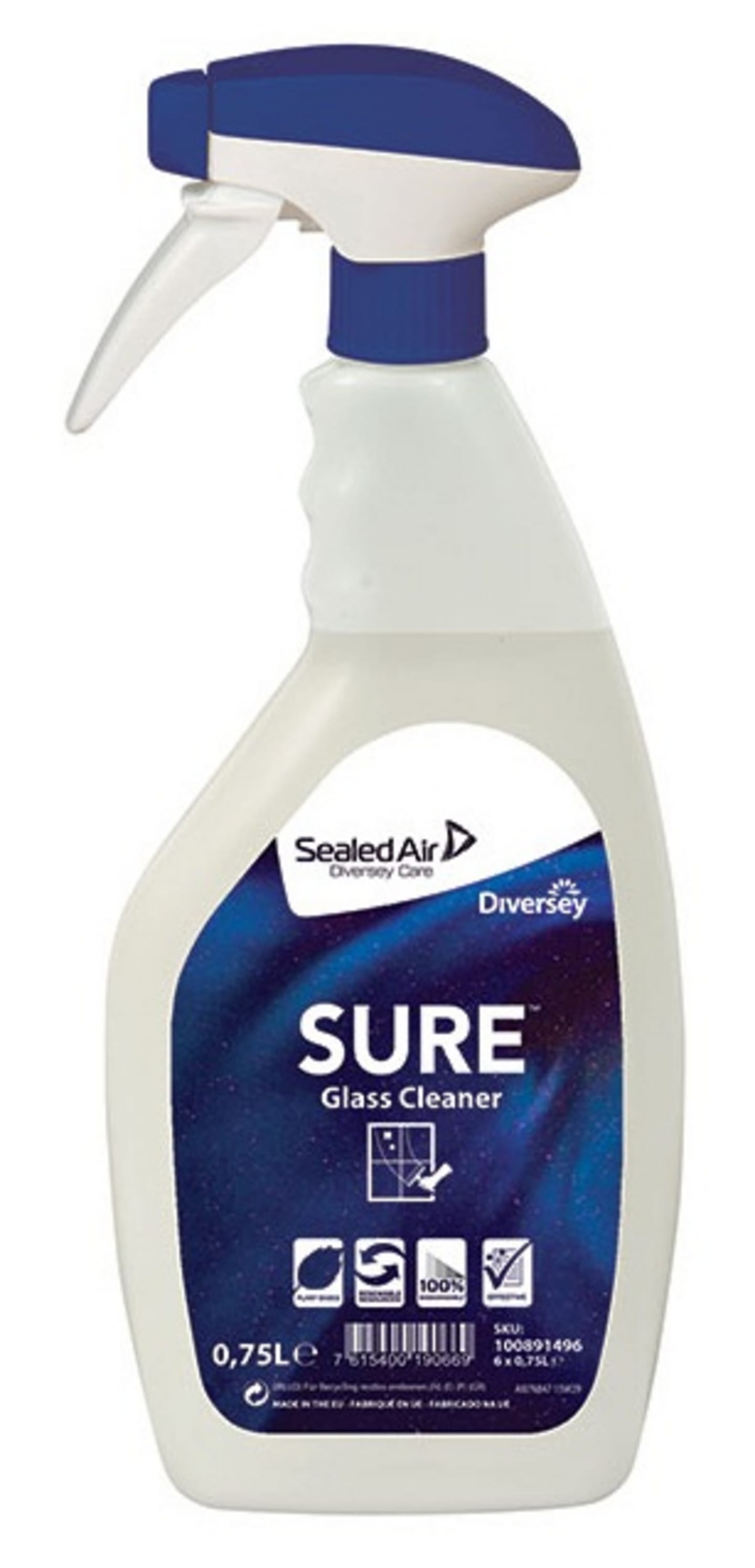 Sure glasputs glass cleaner 750ml