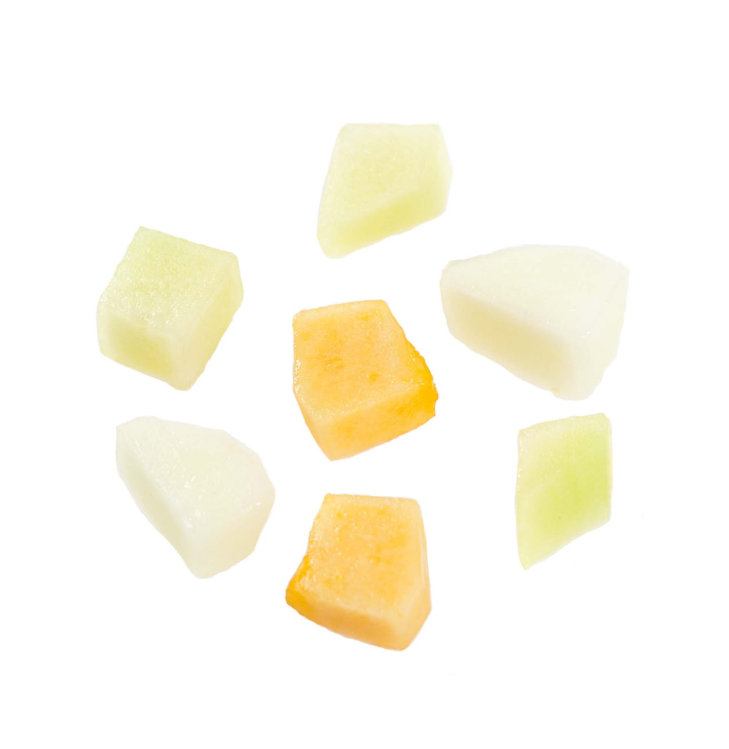 Melonbitar tärnad 3 sorter 18x18mm 1kg