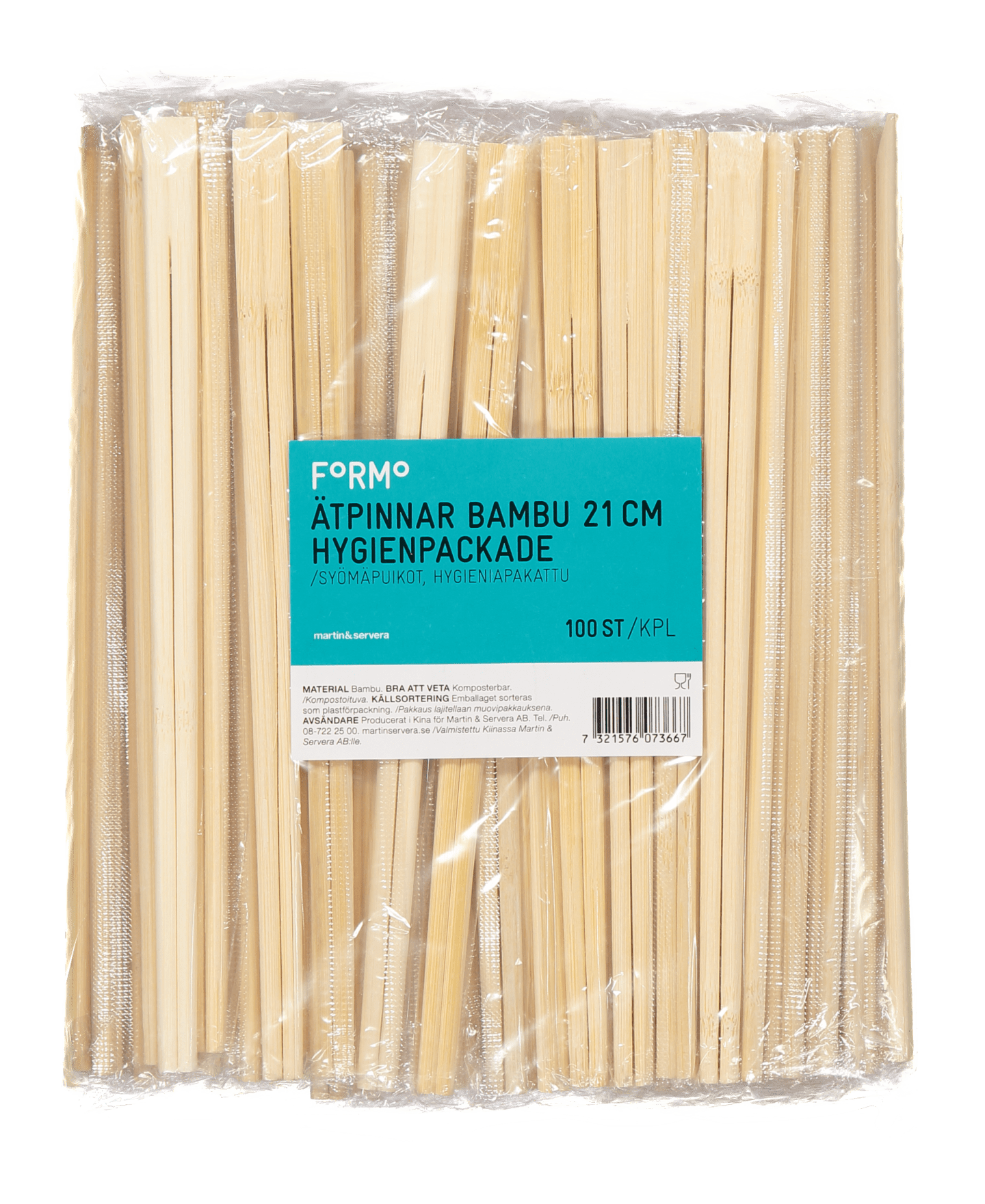 Ätpinnar bambu hygienpackade 210mm 100st - Bild 1 av 1