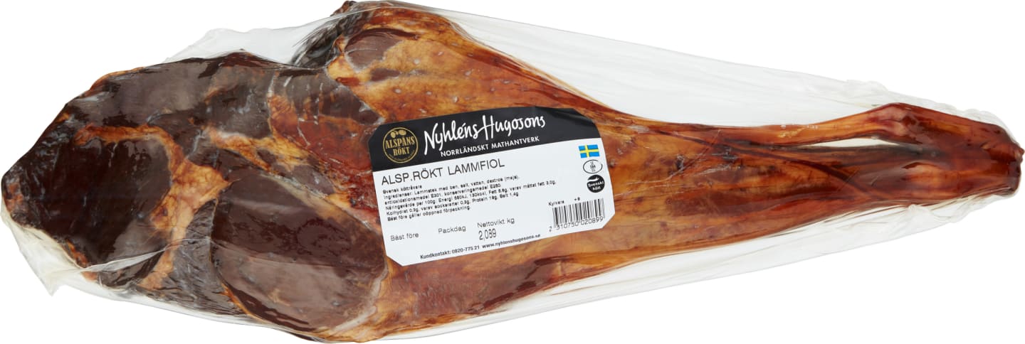 Lammfiol alspånsrökt 2,5kg