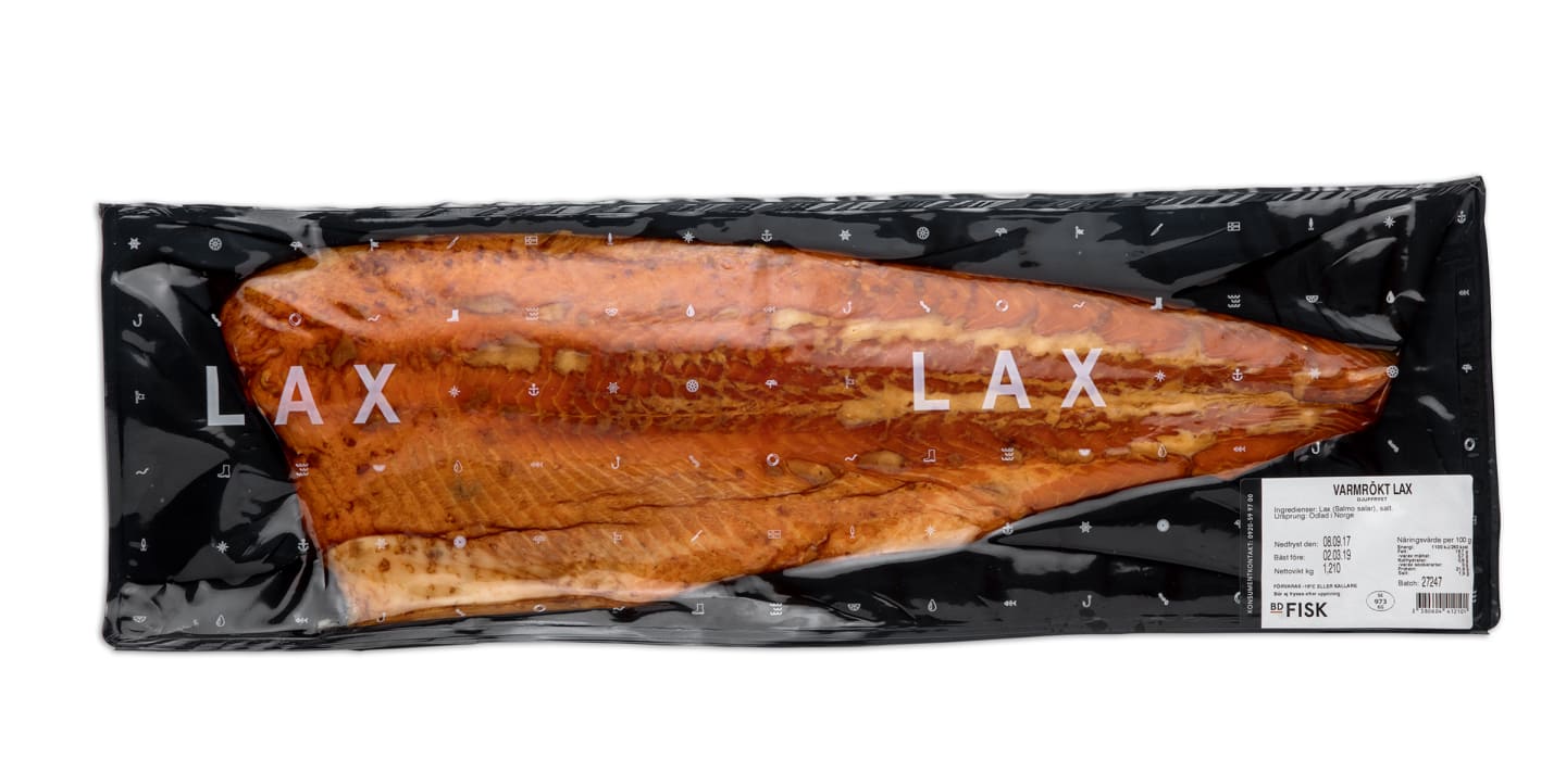 Laxfilé varmrökt 1,2-1,5kg - Bild 1 av 2