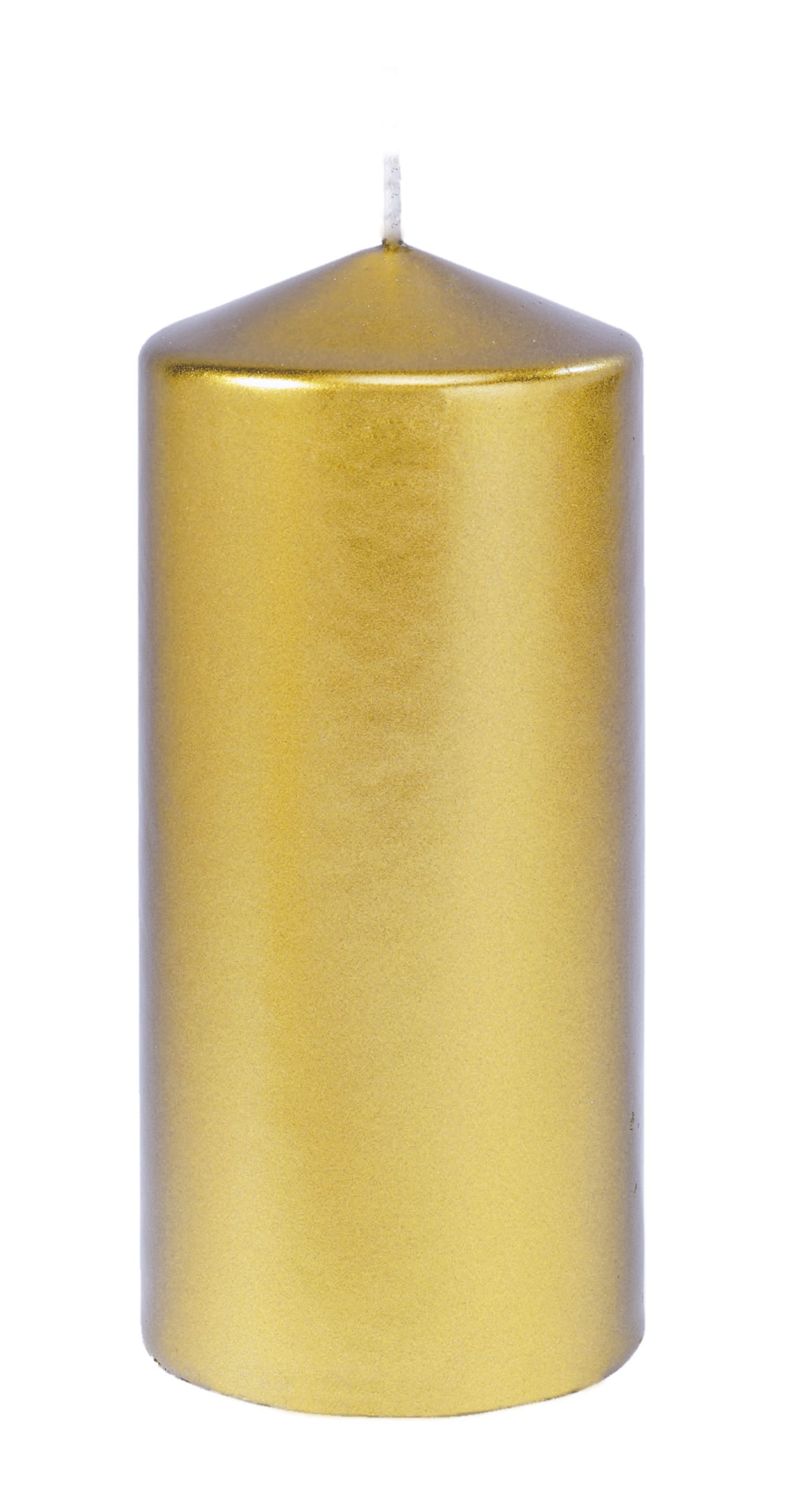 Blockljus guld velvet 7x15cm paraffin6st