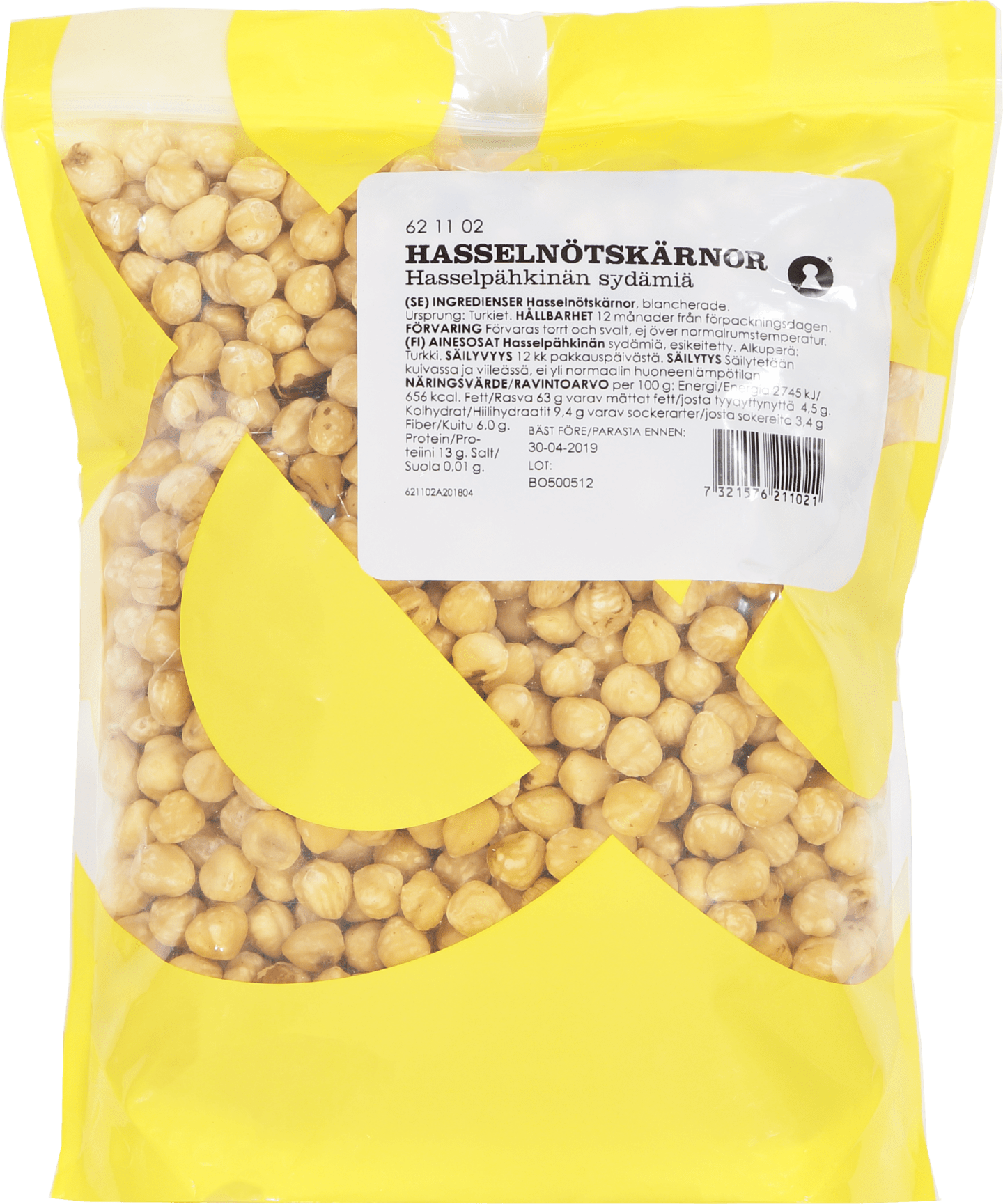 Hasselnötskärna blancherad 1kg - Bild 1 av 3