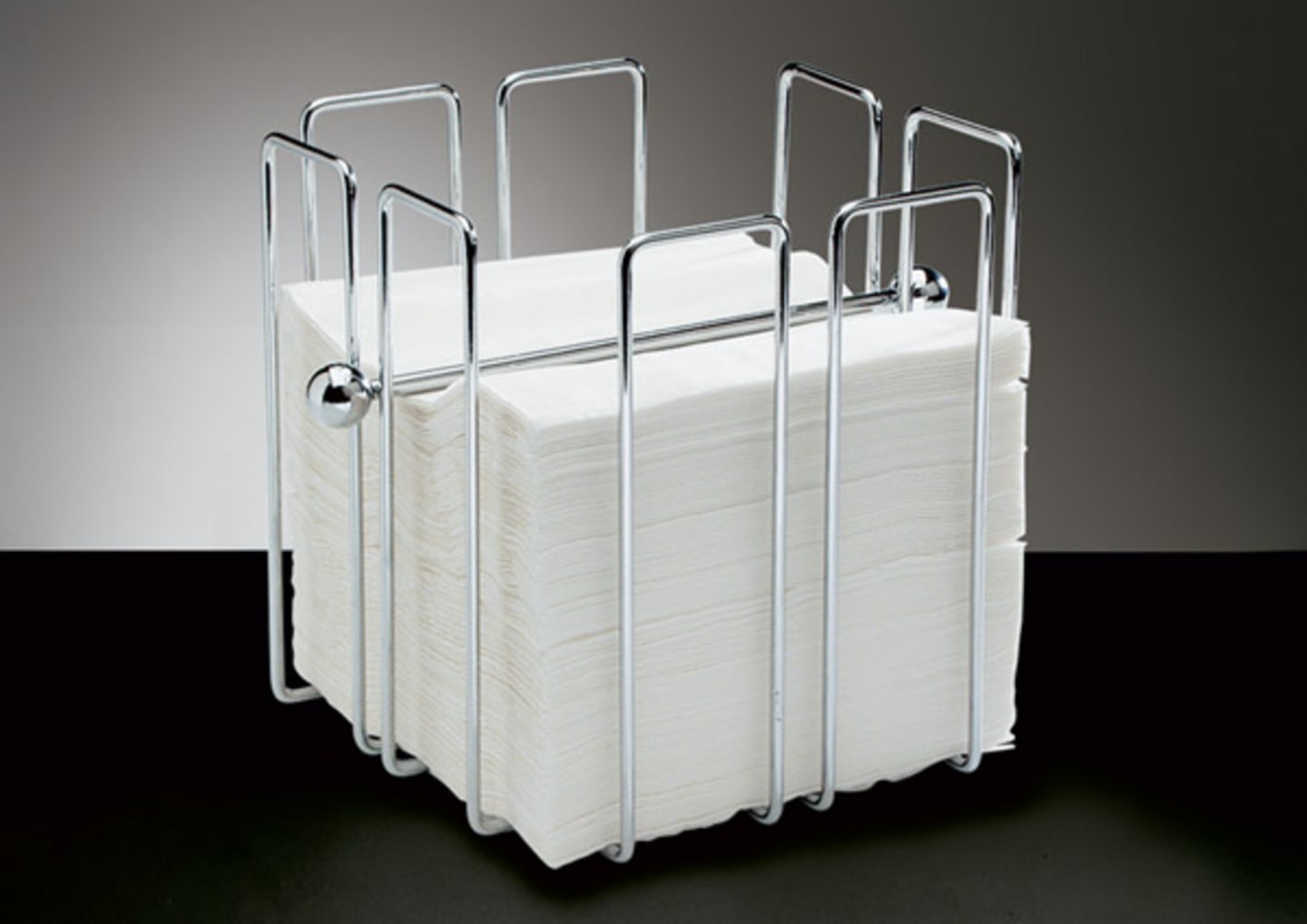 Servettställ rostfri 190x190x190mm