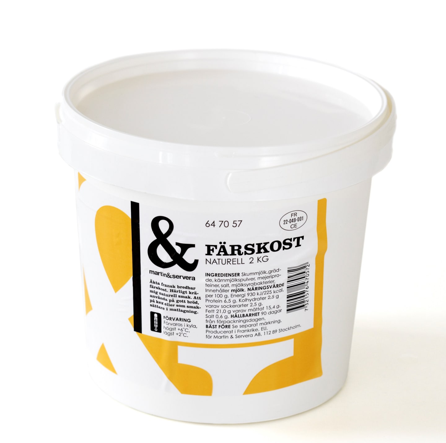 Färskost naturell 21% 2kg