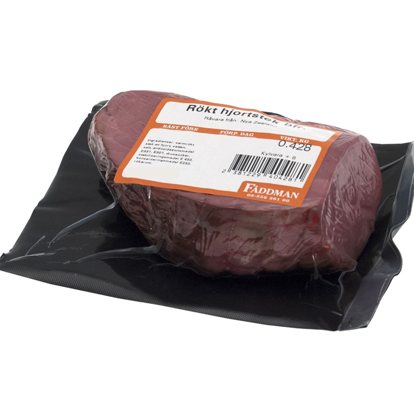 Hjortstek rökt skivad 1,5kg