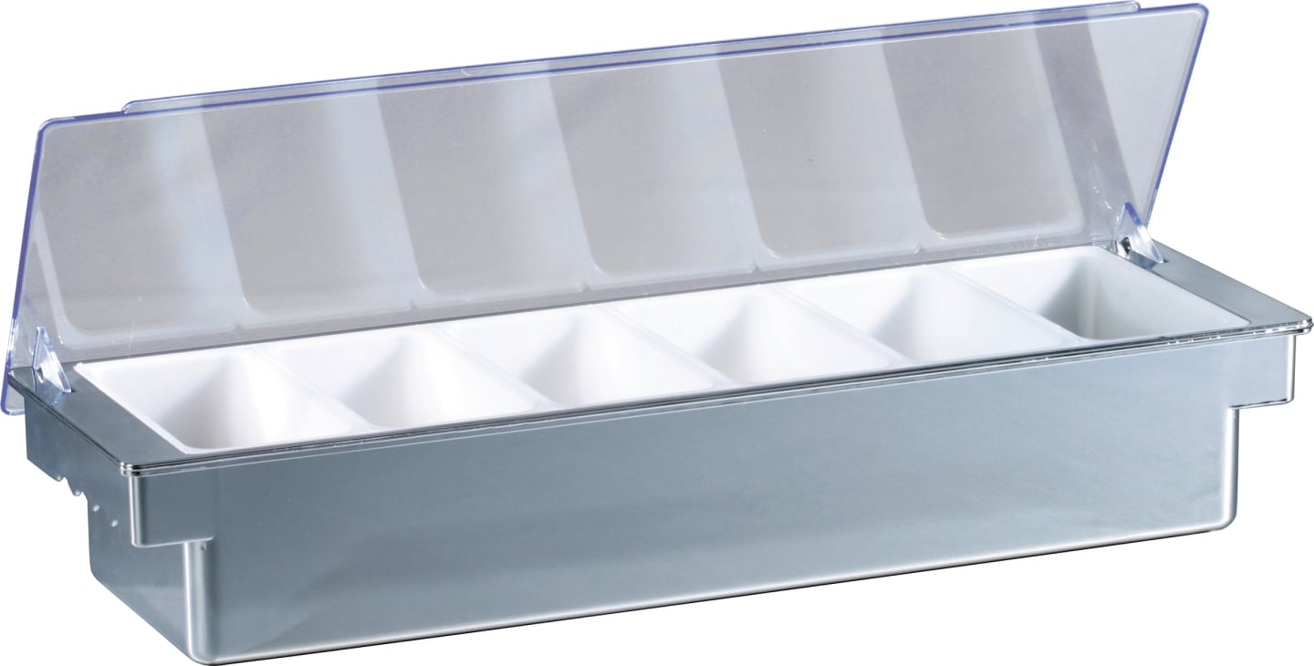 Cocktaildispenser plast krom 6-fack