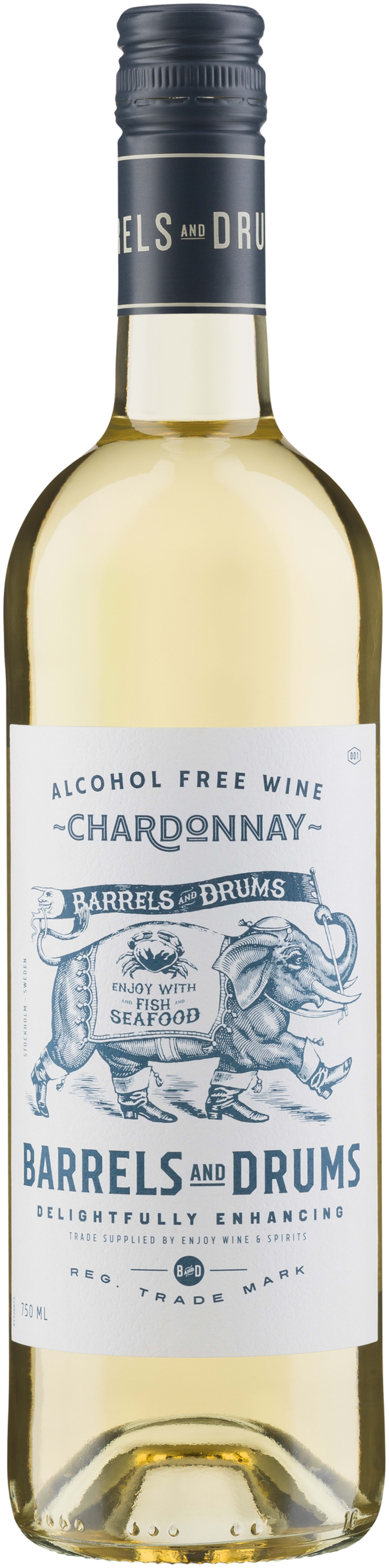Barrels Drums Chardonnay alkoholfri 75cl