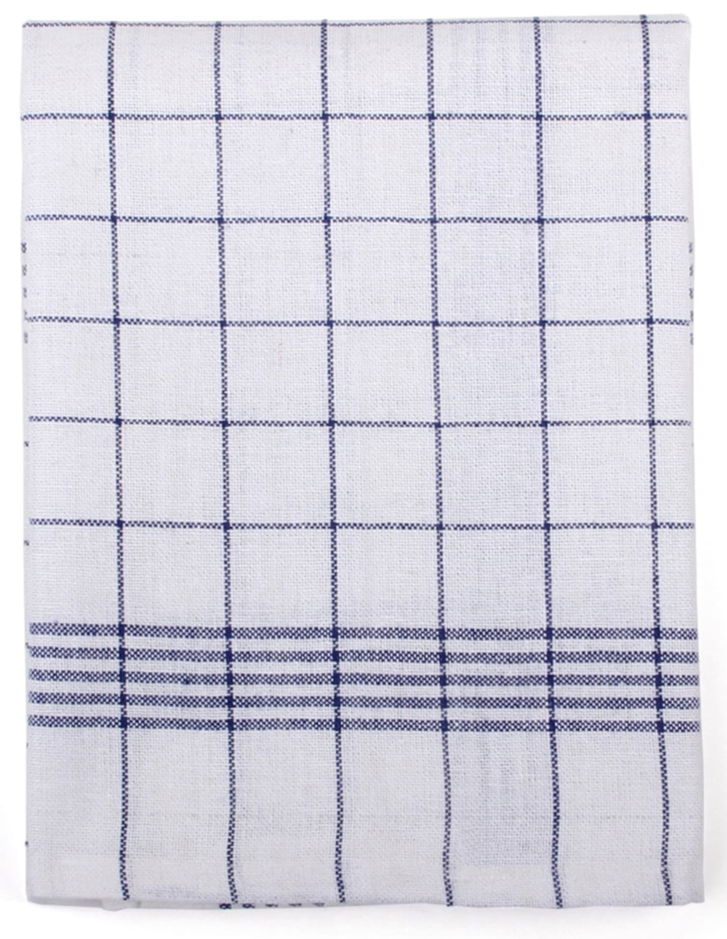 Kökshandduk 1/2linne blårutig 500x700