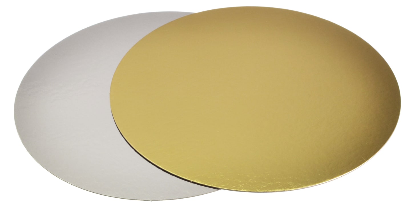 Tårtbricka guld silver 25cm 100st