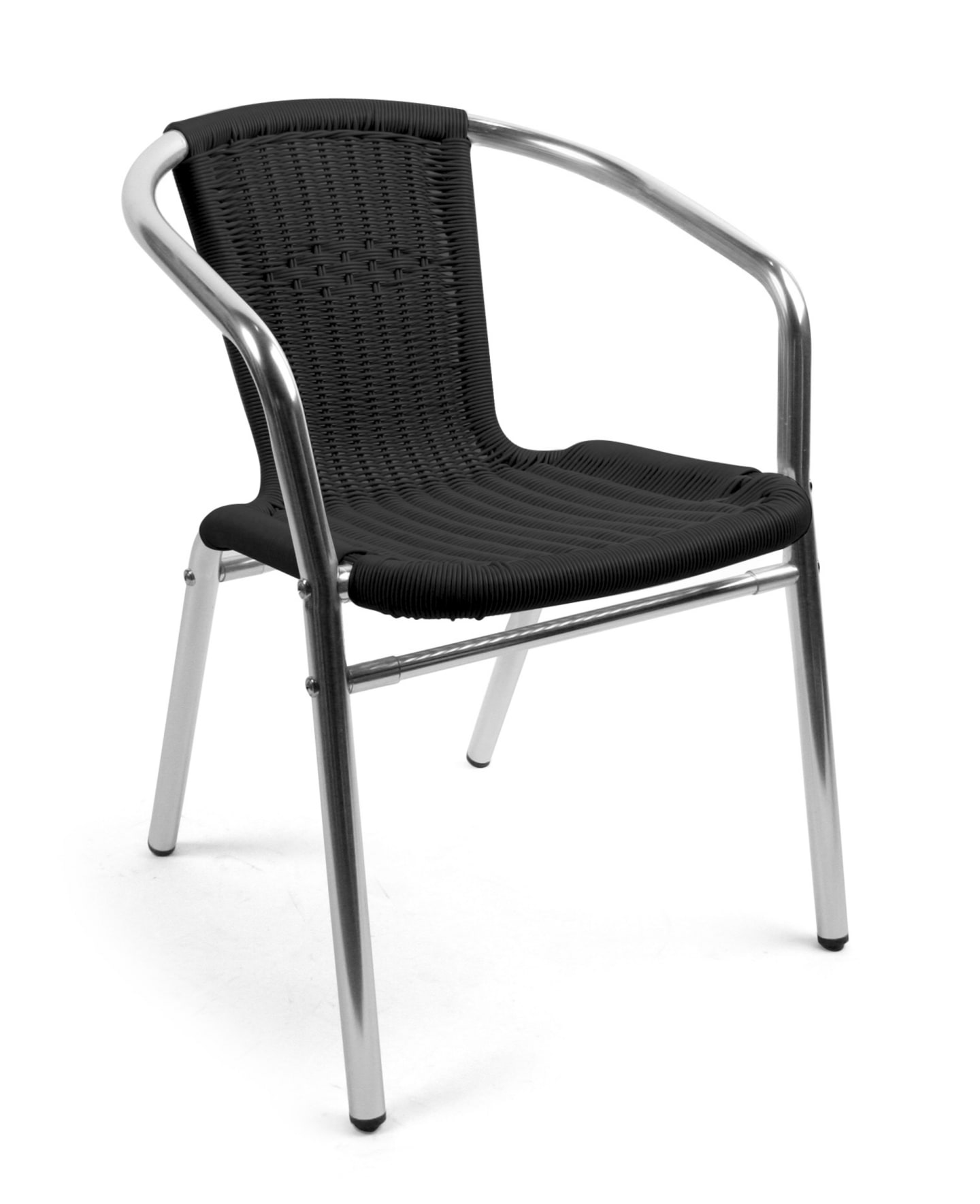 Stol aluminium bistro svart