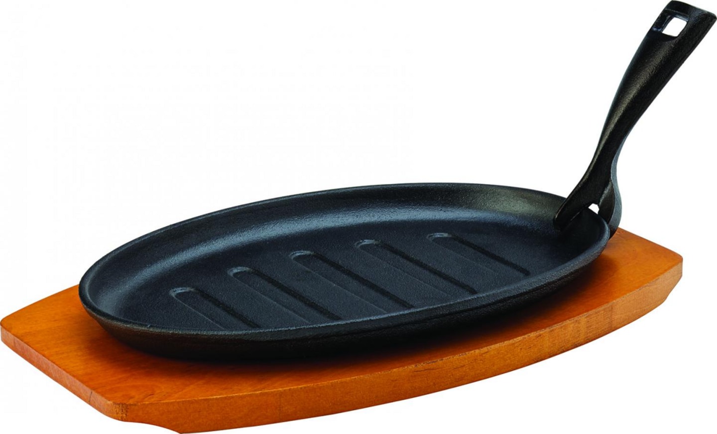 Sizzlerpanna med träunderlägg 28x18,5cm - Bild 1 av 1
