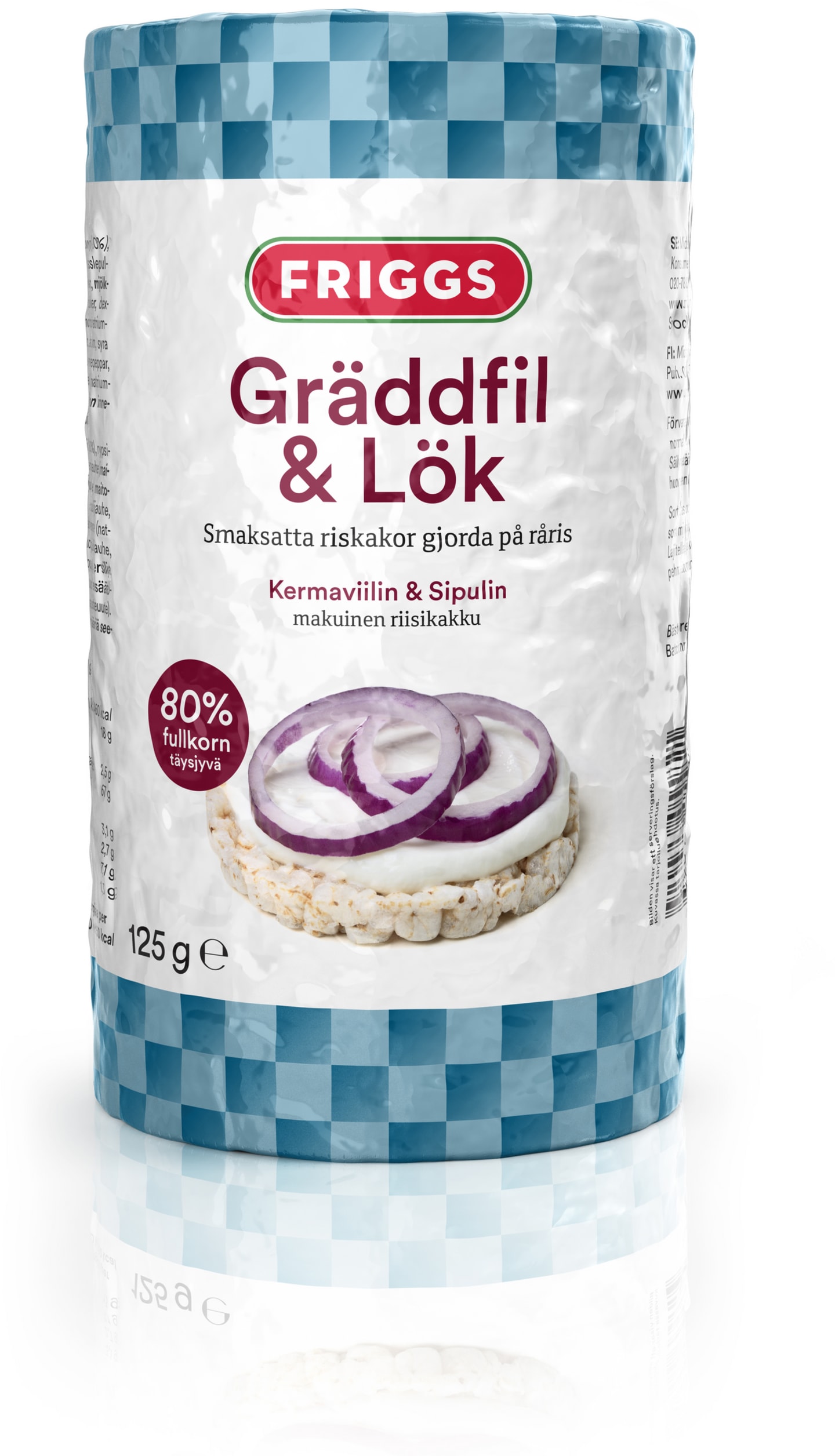 Riskaka gräddfil och lök 130g
